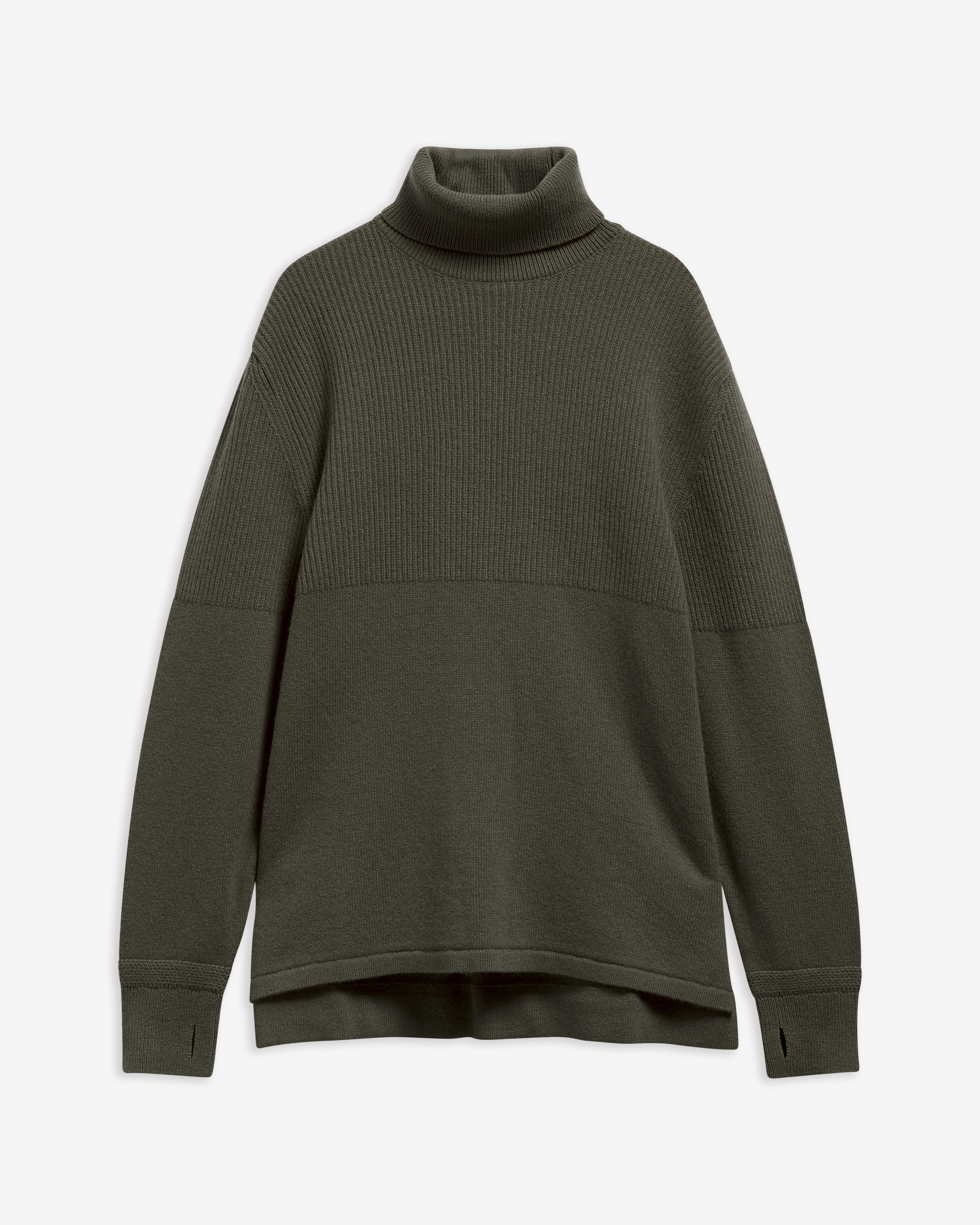 Barbour x Norbit Wollpullover Funnel Neck Olive