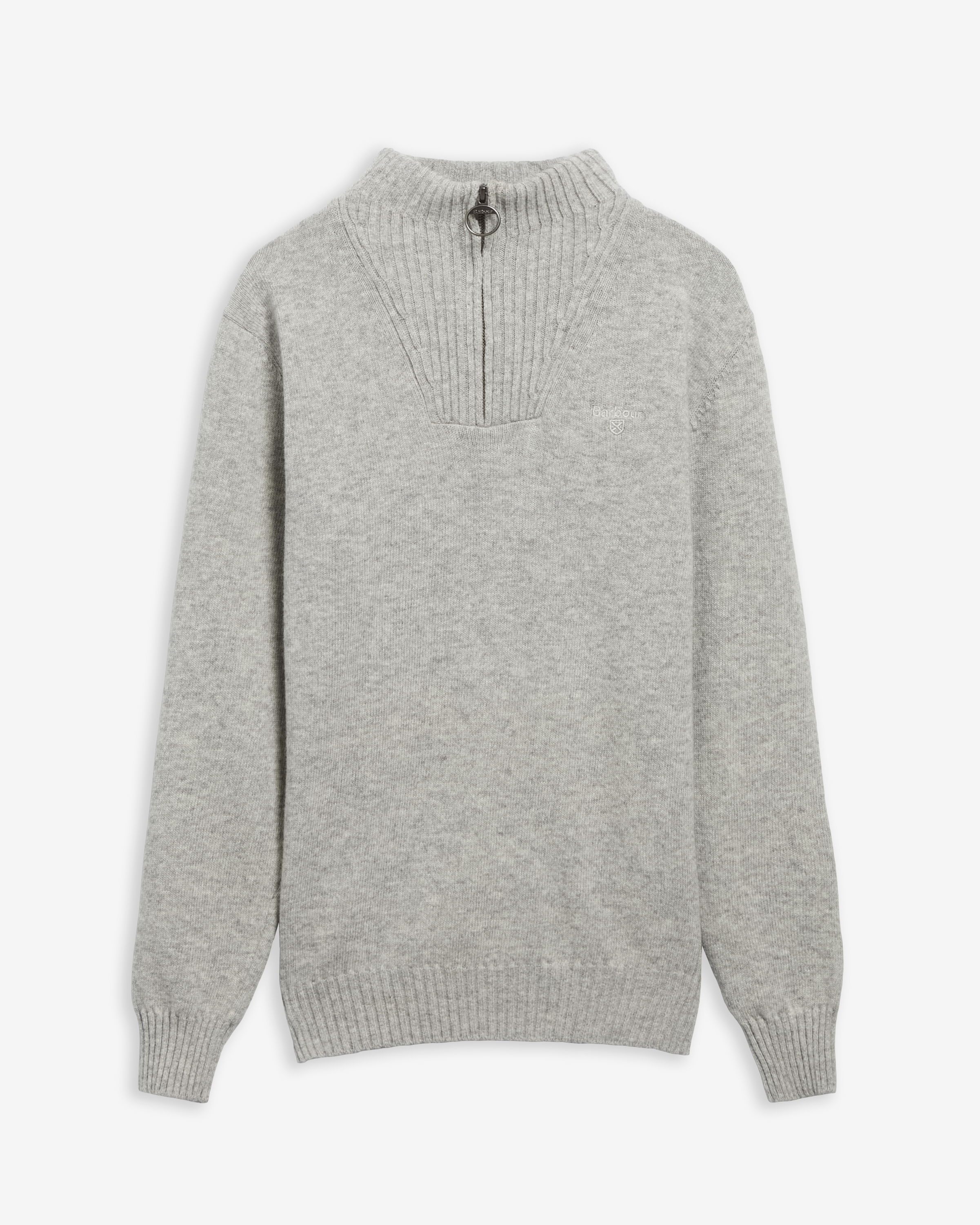 Essential Quarter-Zip Jumper Light Grey Marl