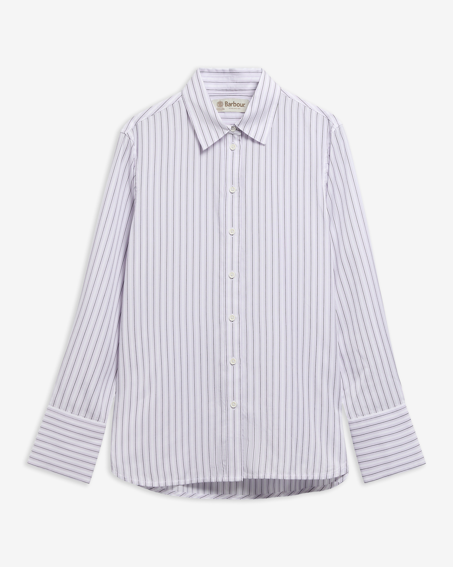 Barbour Hemd Evangeline Striped Relaxed Fit Frosted Heather Stripe