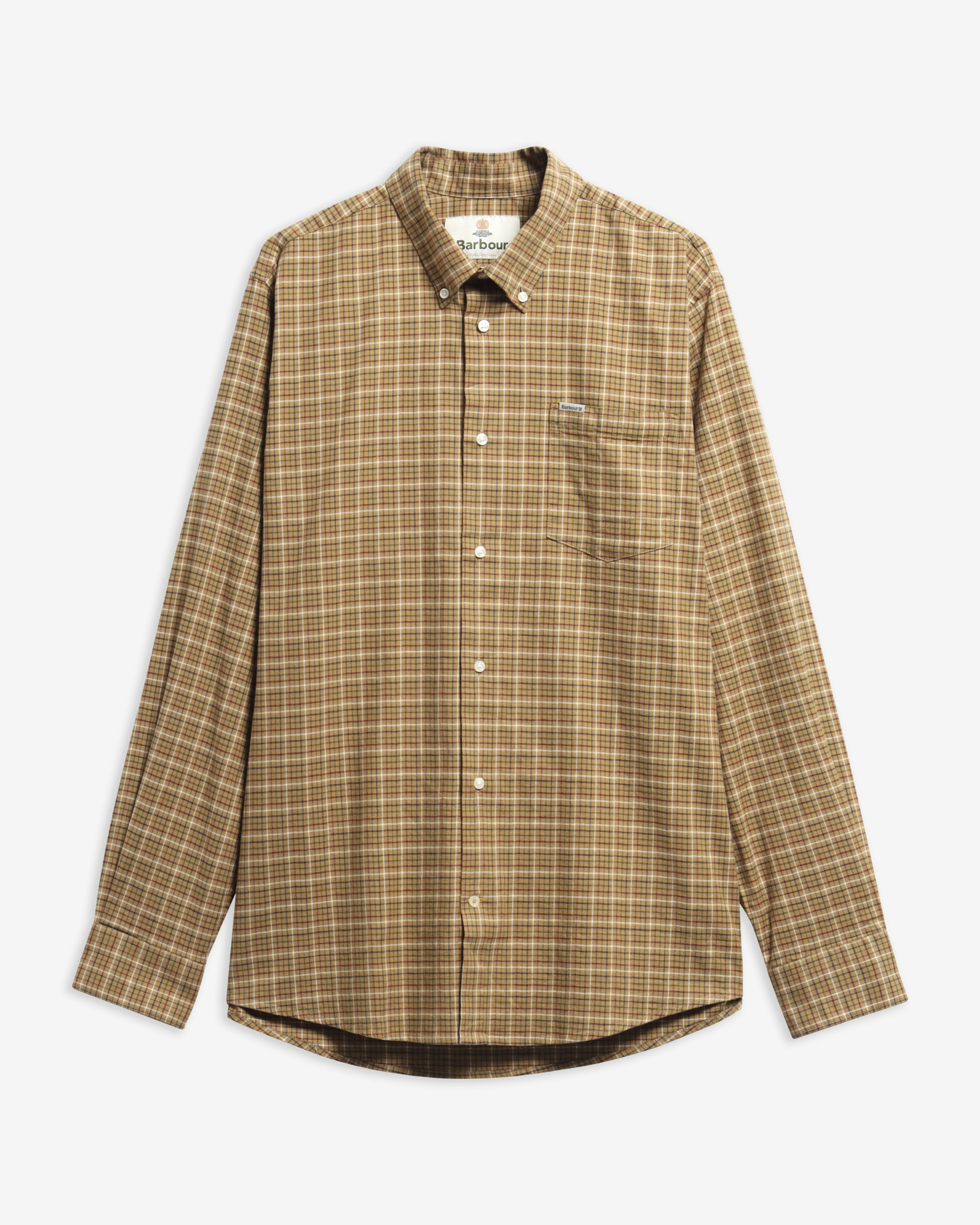 Alderwood Tattersall Long-Sleeved Shirt Camel