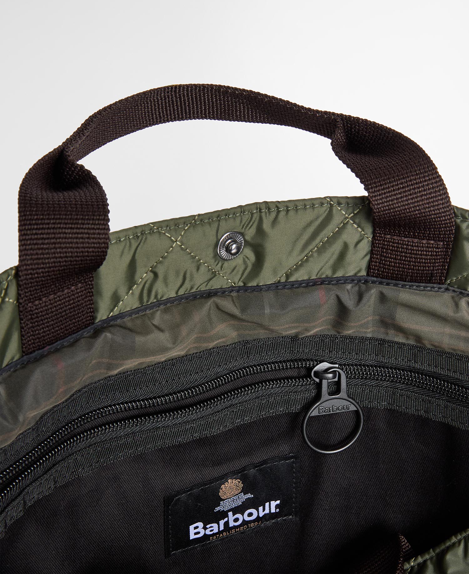 Borsa tote trapuntata Liddesdale Olive
