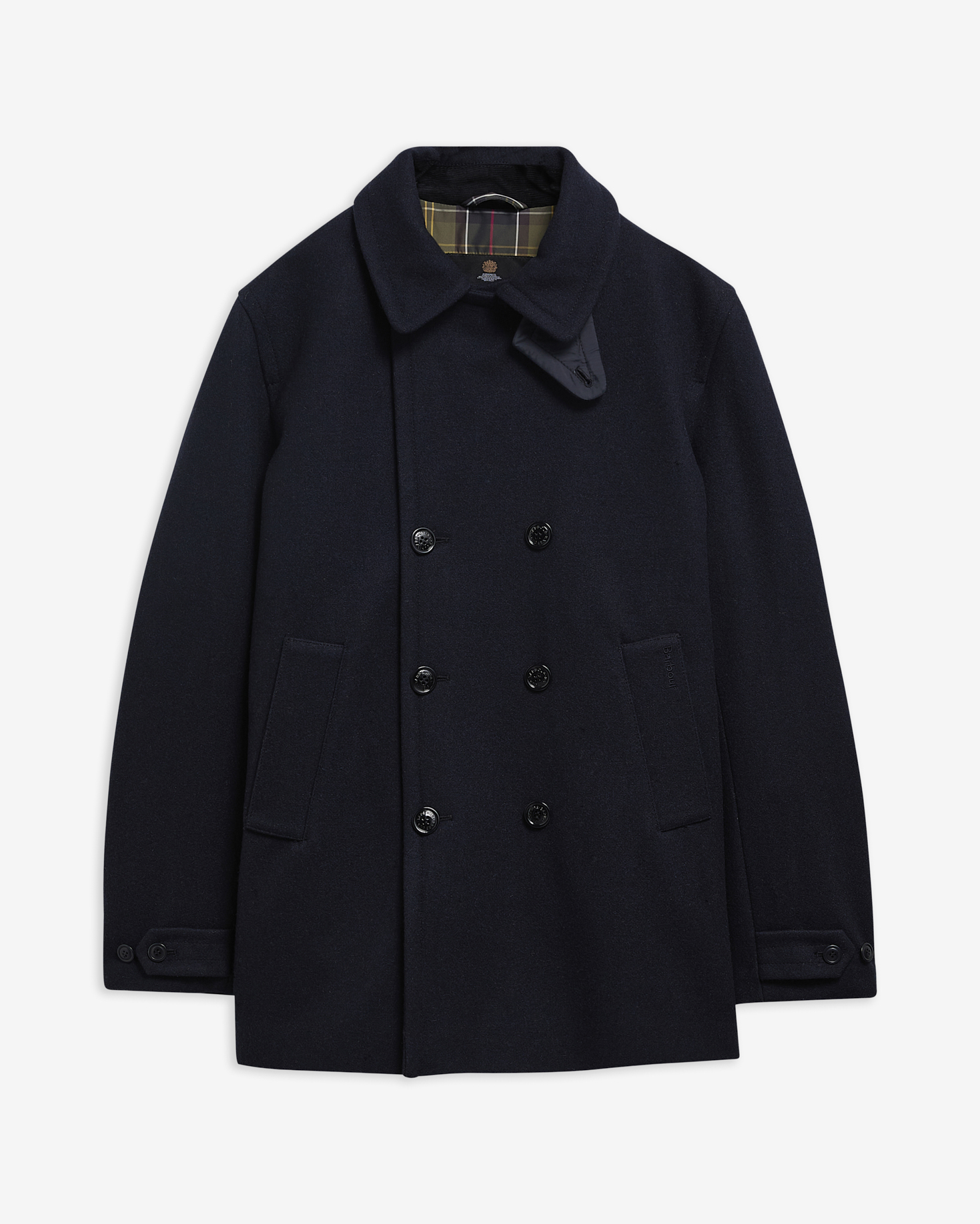 Polzeath Wool Pea Coat Navy
