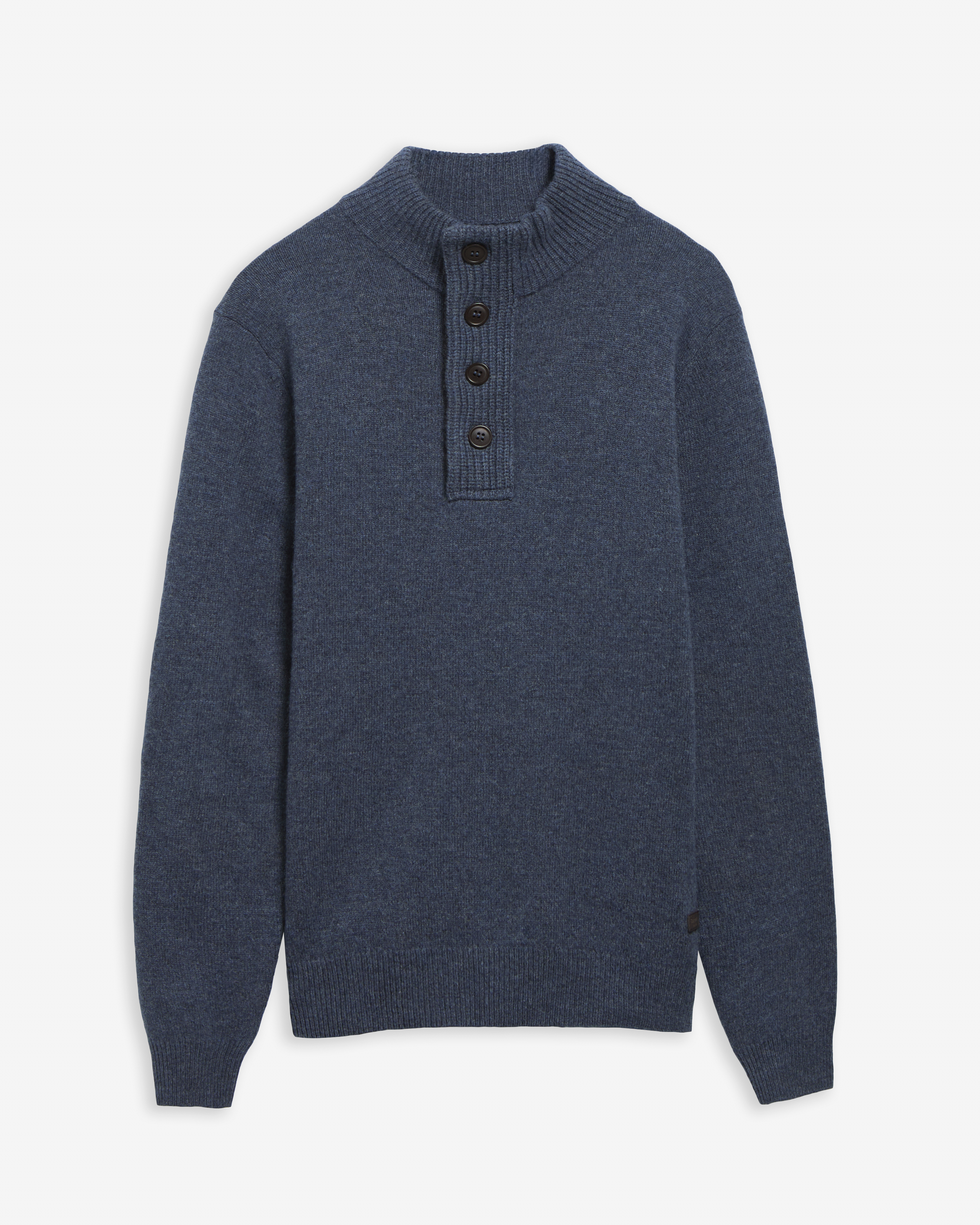 Essential Pullover Patch Half Zip Dark Indigo