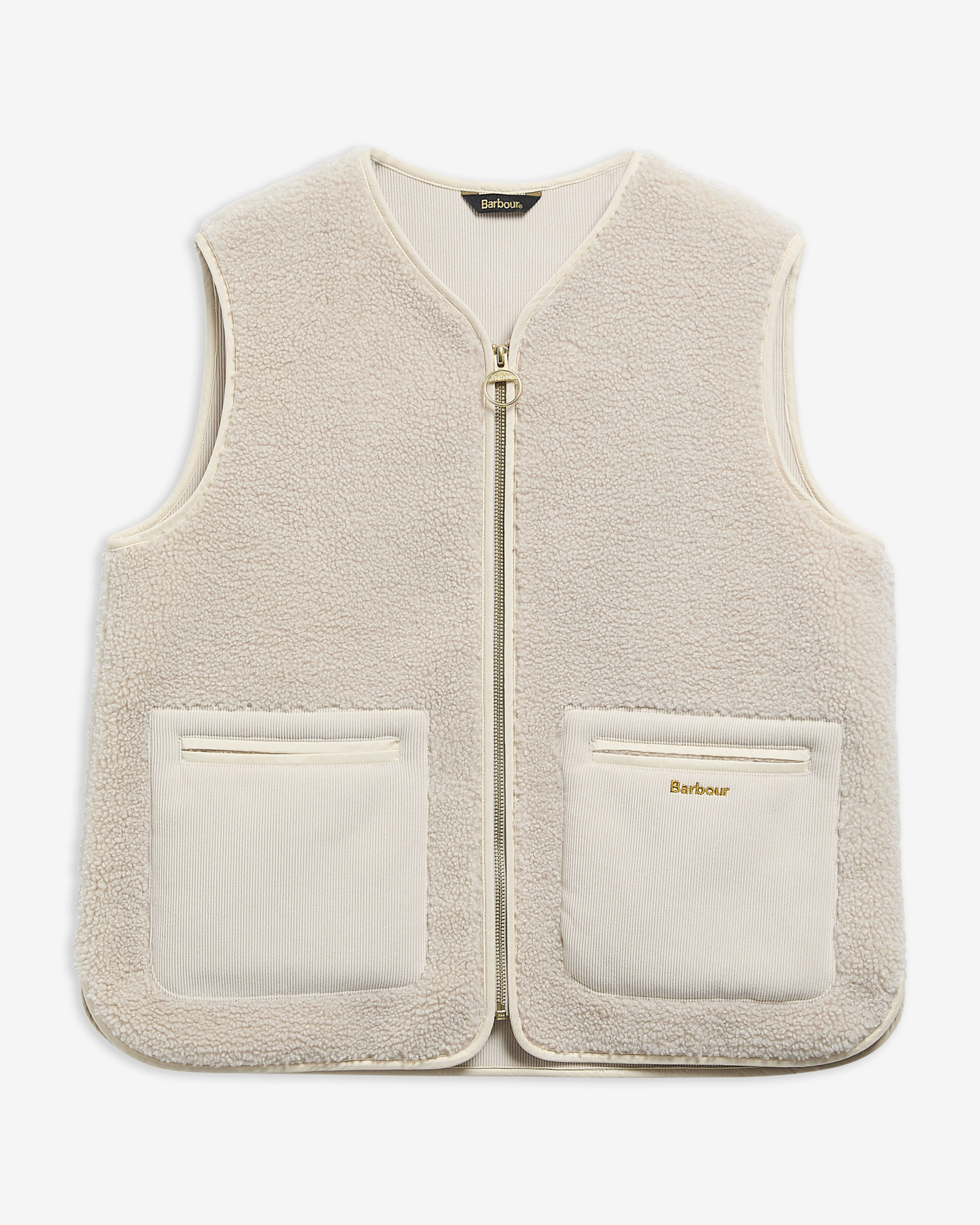 Gilet Bainford in pile Teddy Ecru
