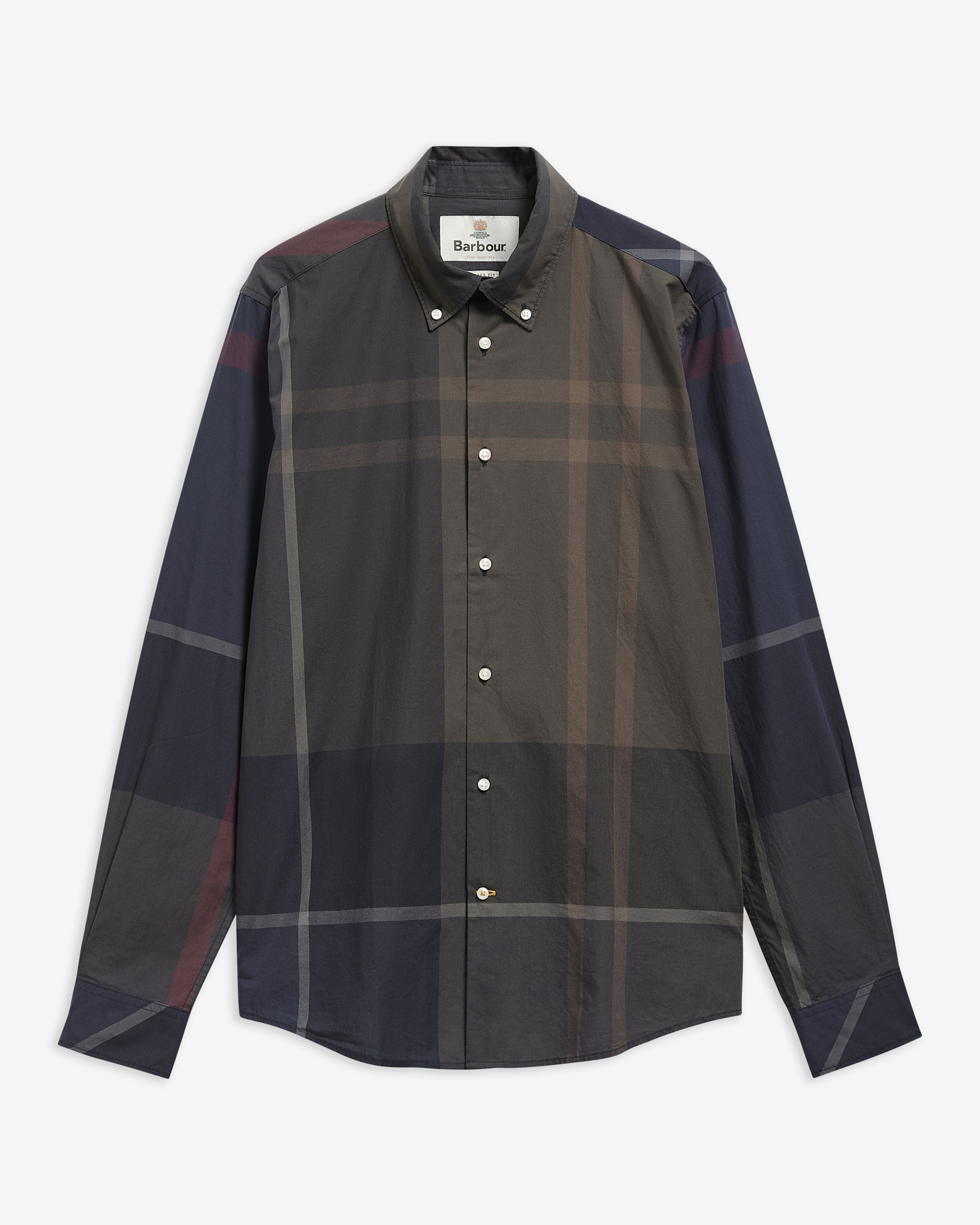 Camicia a maniche lunghe Dunoon in tartan oversize leggermente aderente Shadow Classic Tartan