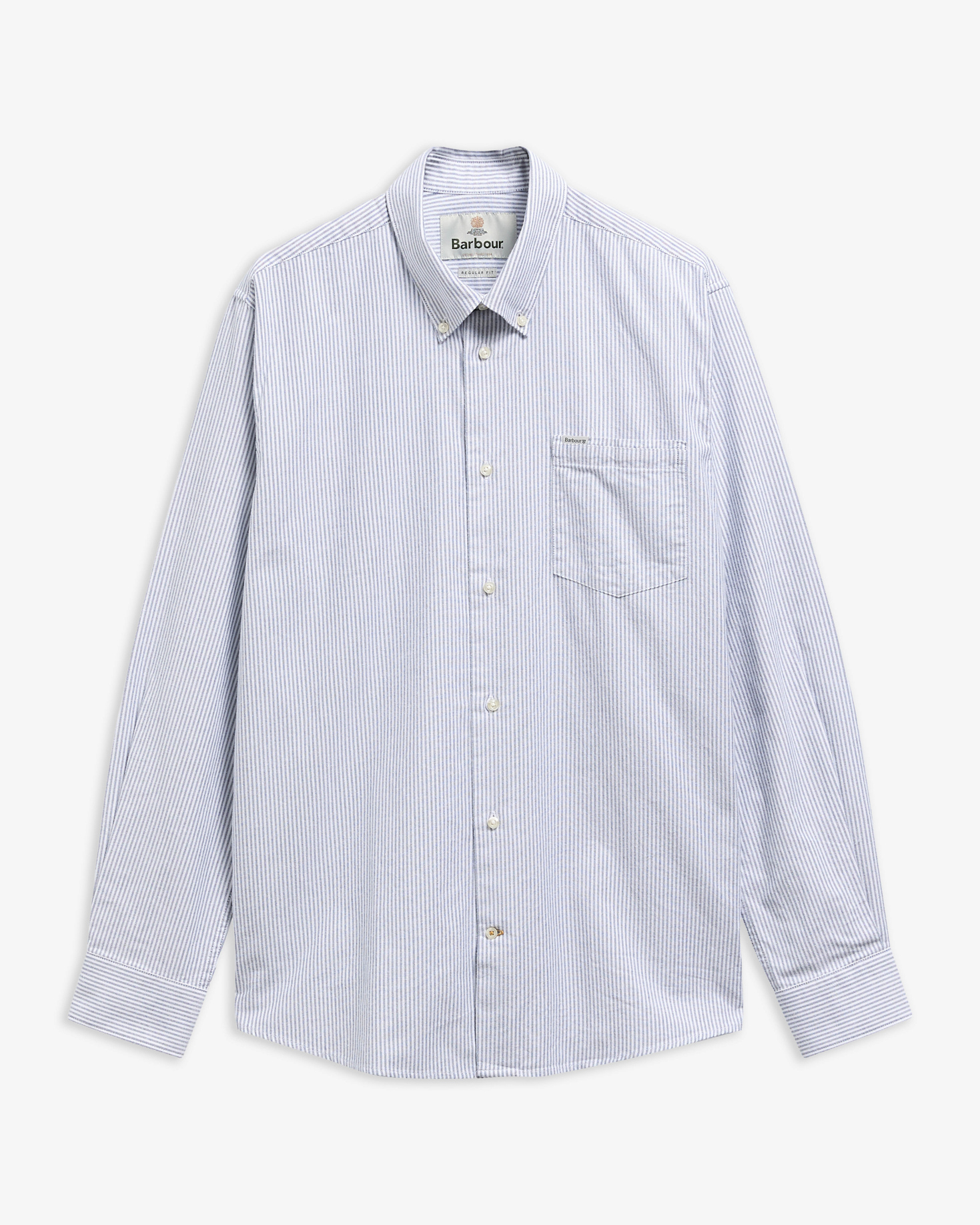 Sheldane Striped Regular Long-Sleeved Shirt Deep Blue