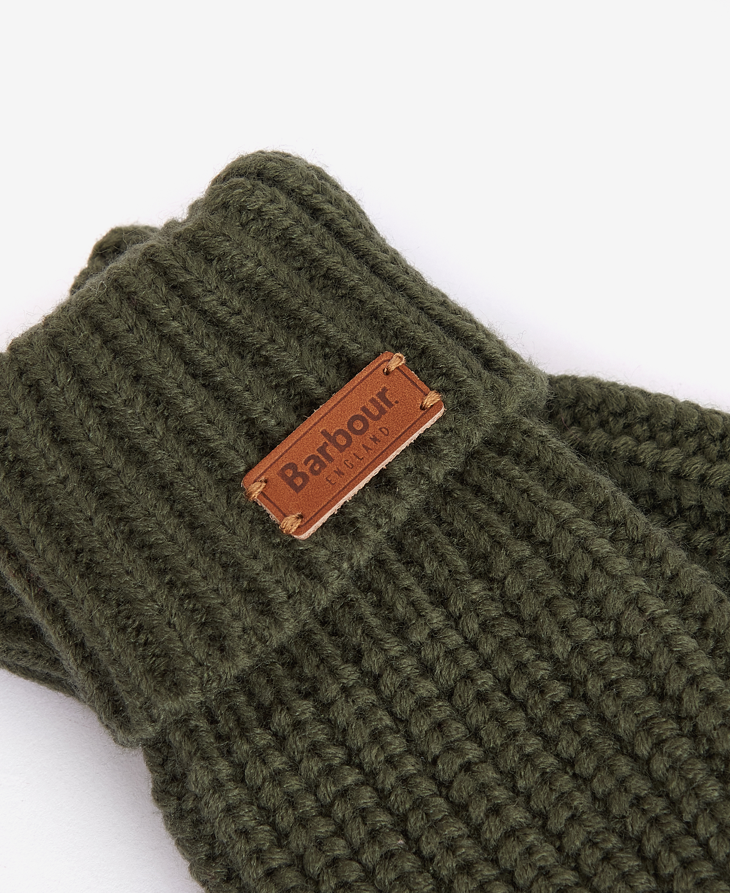 Saltburn Knitted Gloves Olive