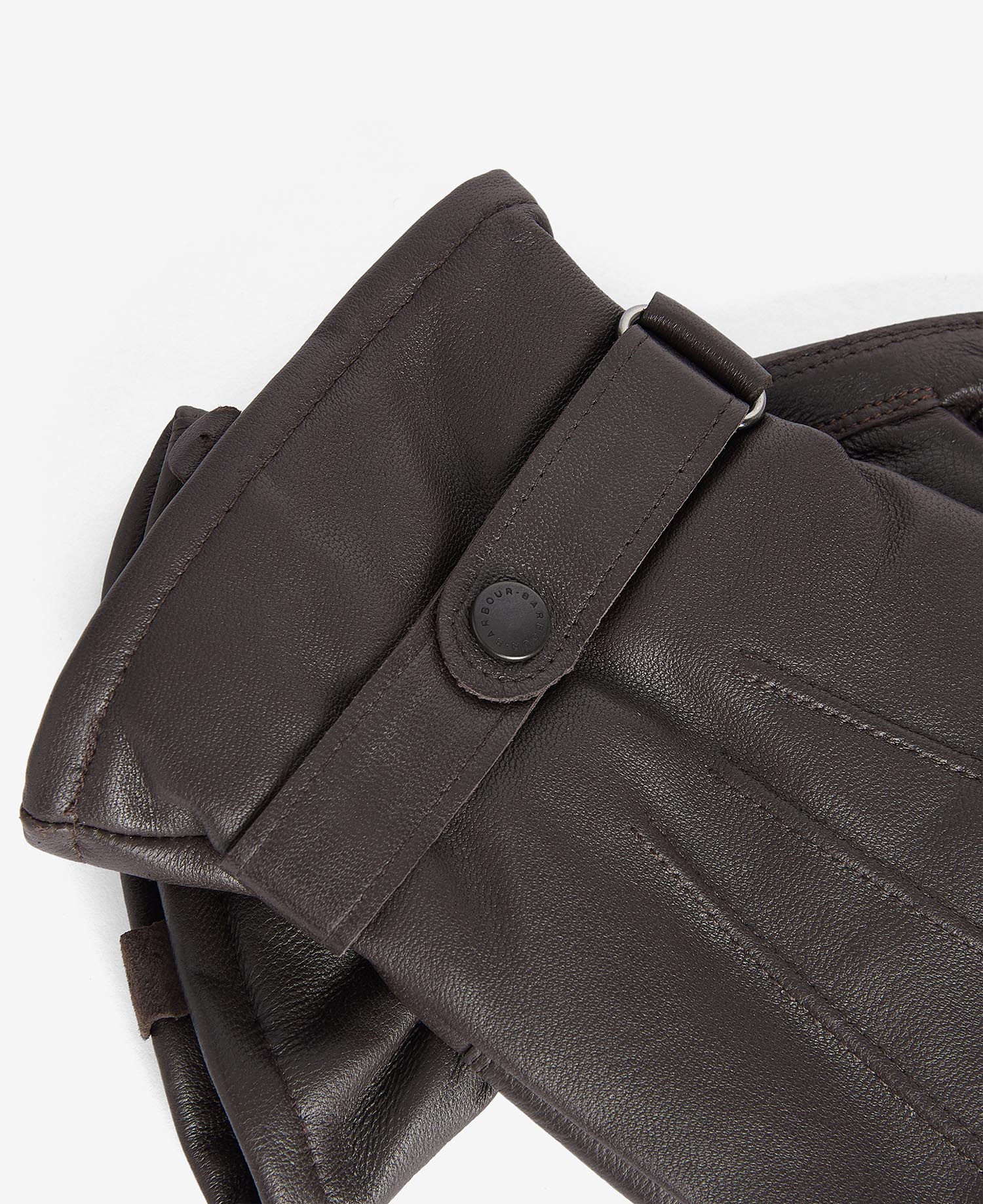Burnished Leather Thinsulate Gloves Dark Brown