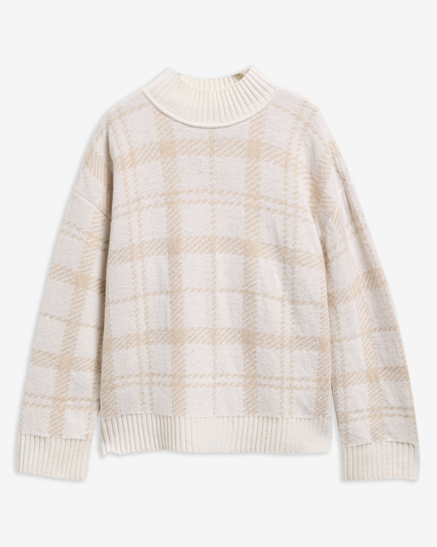 Delilah Tartan Wool Jumper Cloud Multi