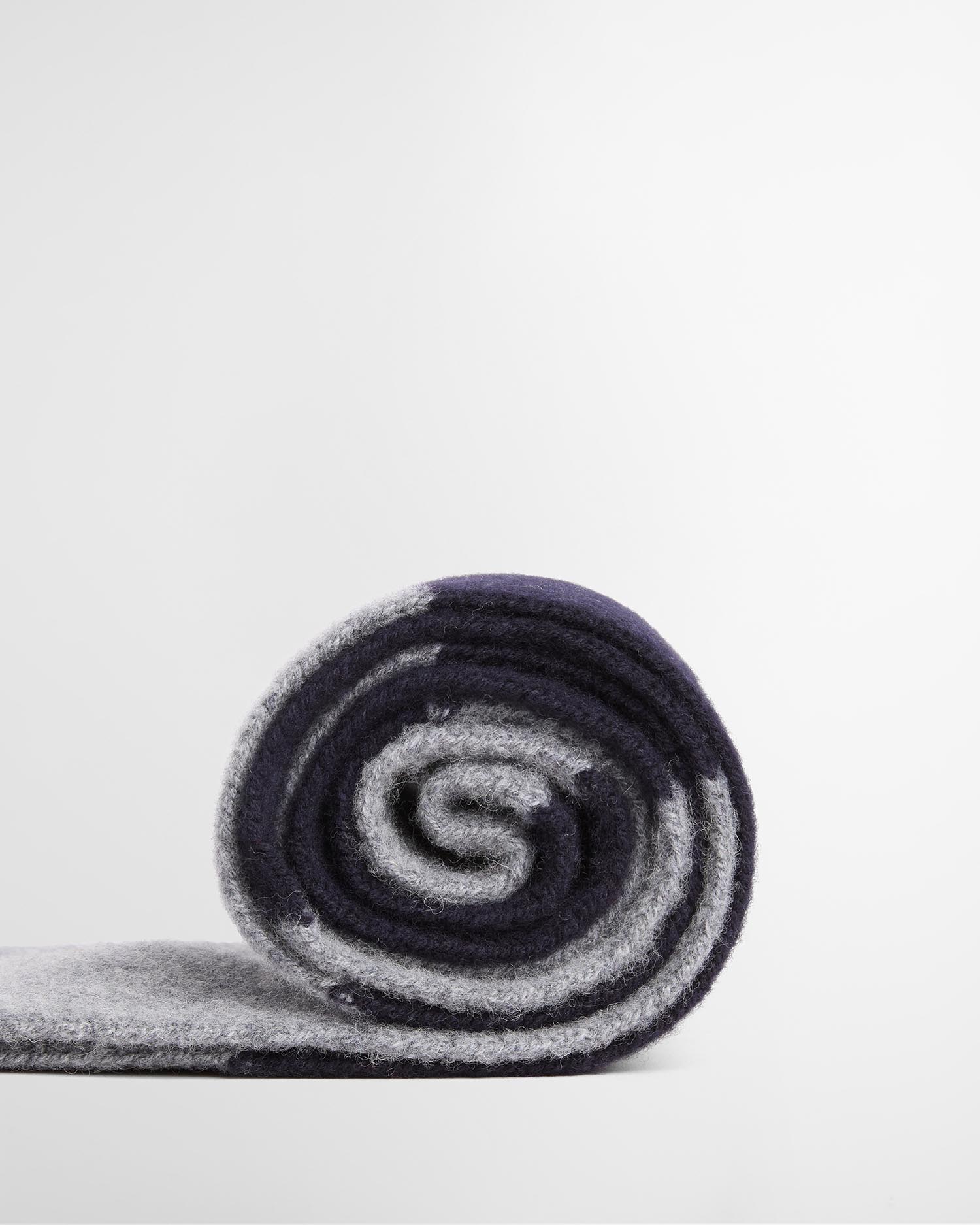 Wollschal Angus Made in Scotland Grey/Navy