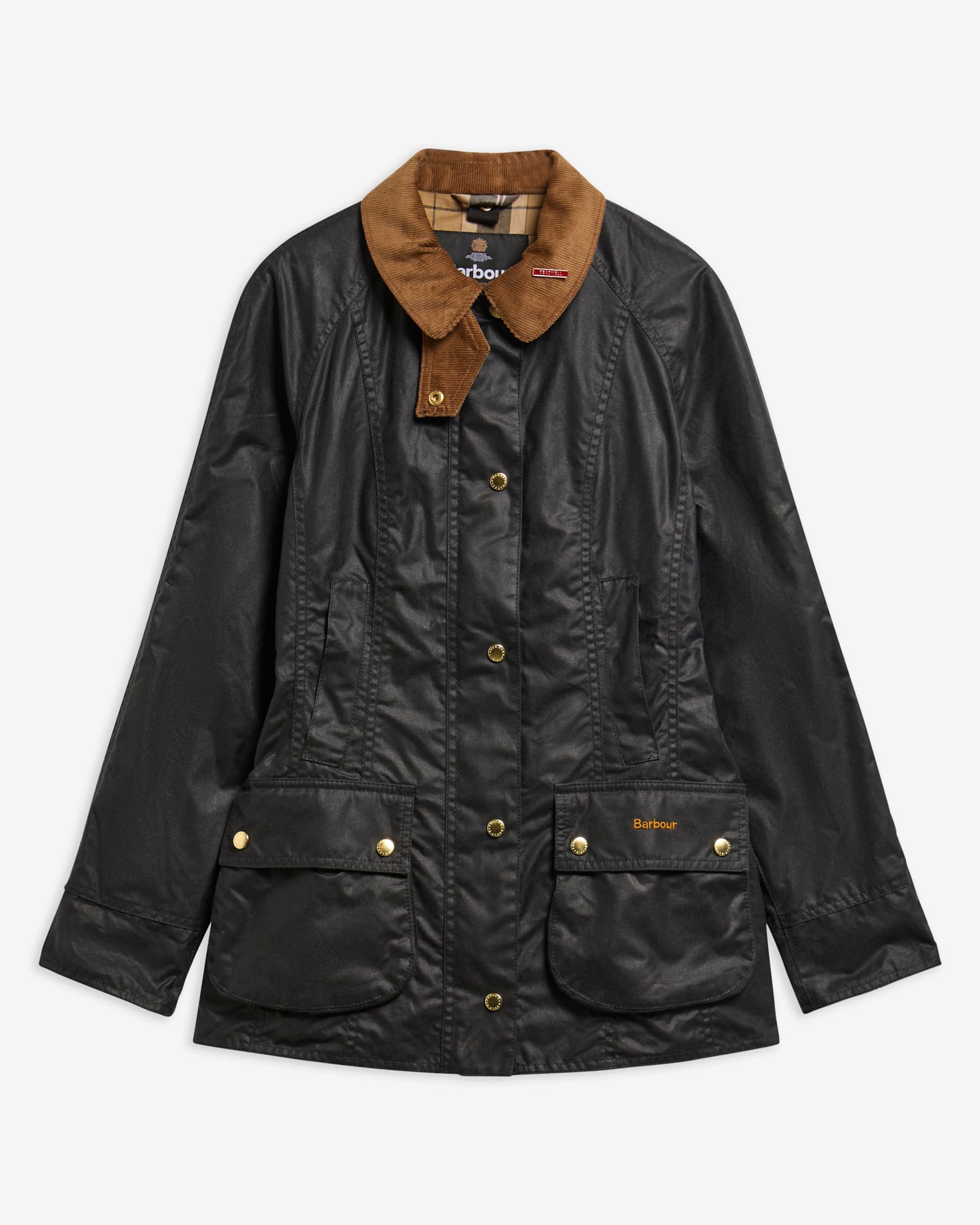 Icons Beadnell Waxed Jacket Navy/Birchwood