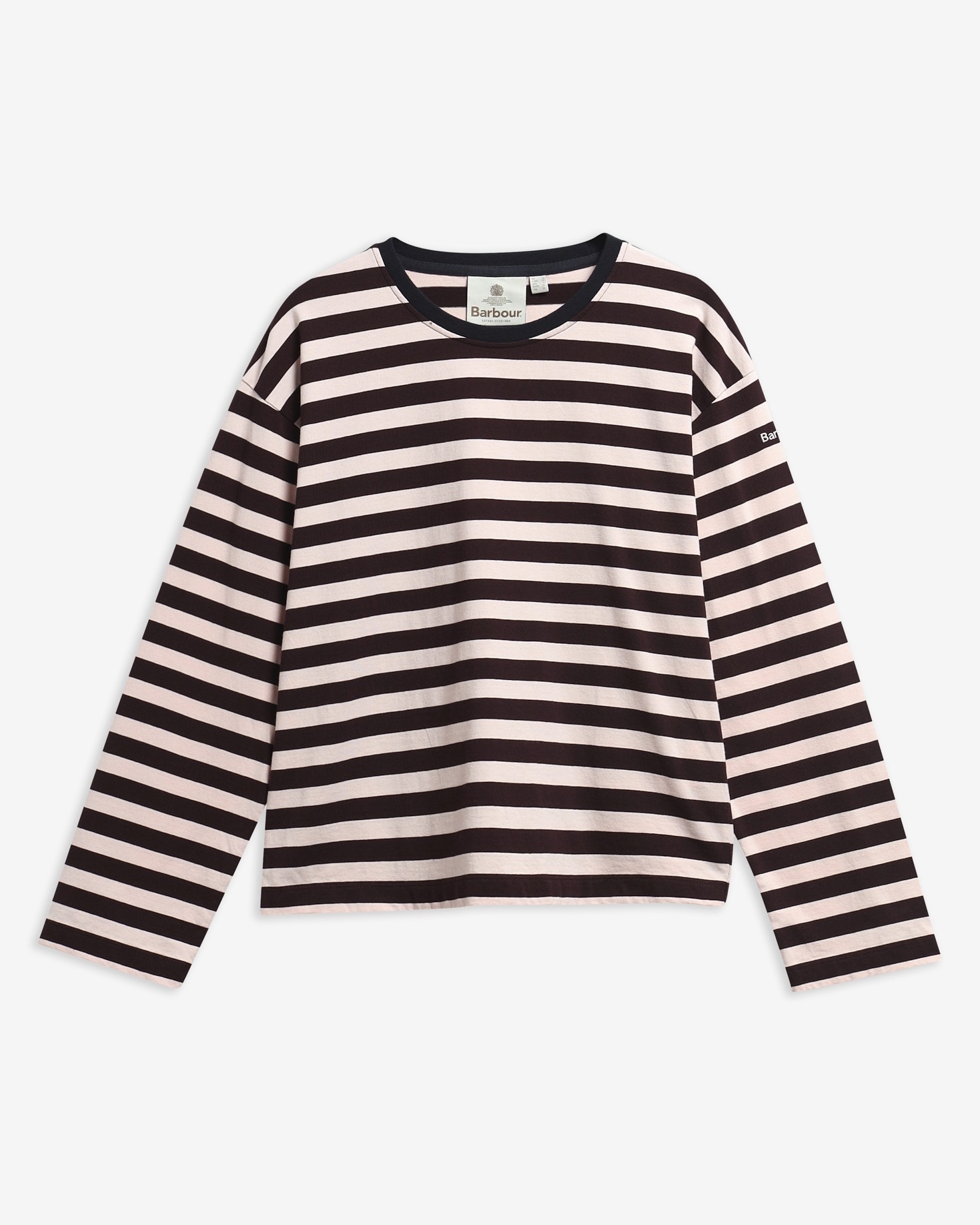 Woodhouse Striped Long-Sleeved T-Shirt Fig/Pink Blush