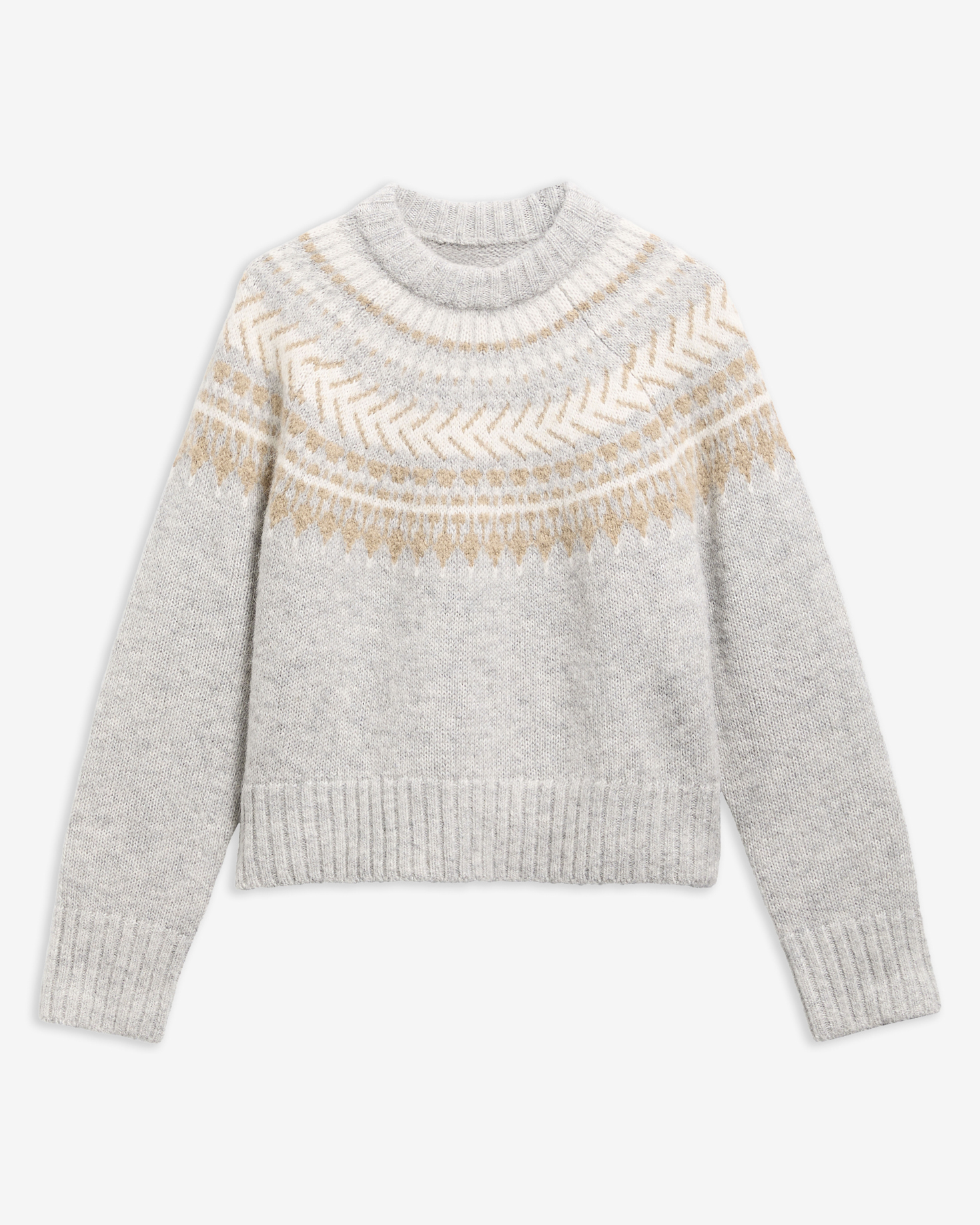 Maglione girocollo Annette Fair Isle Neutral Multi