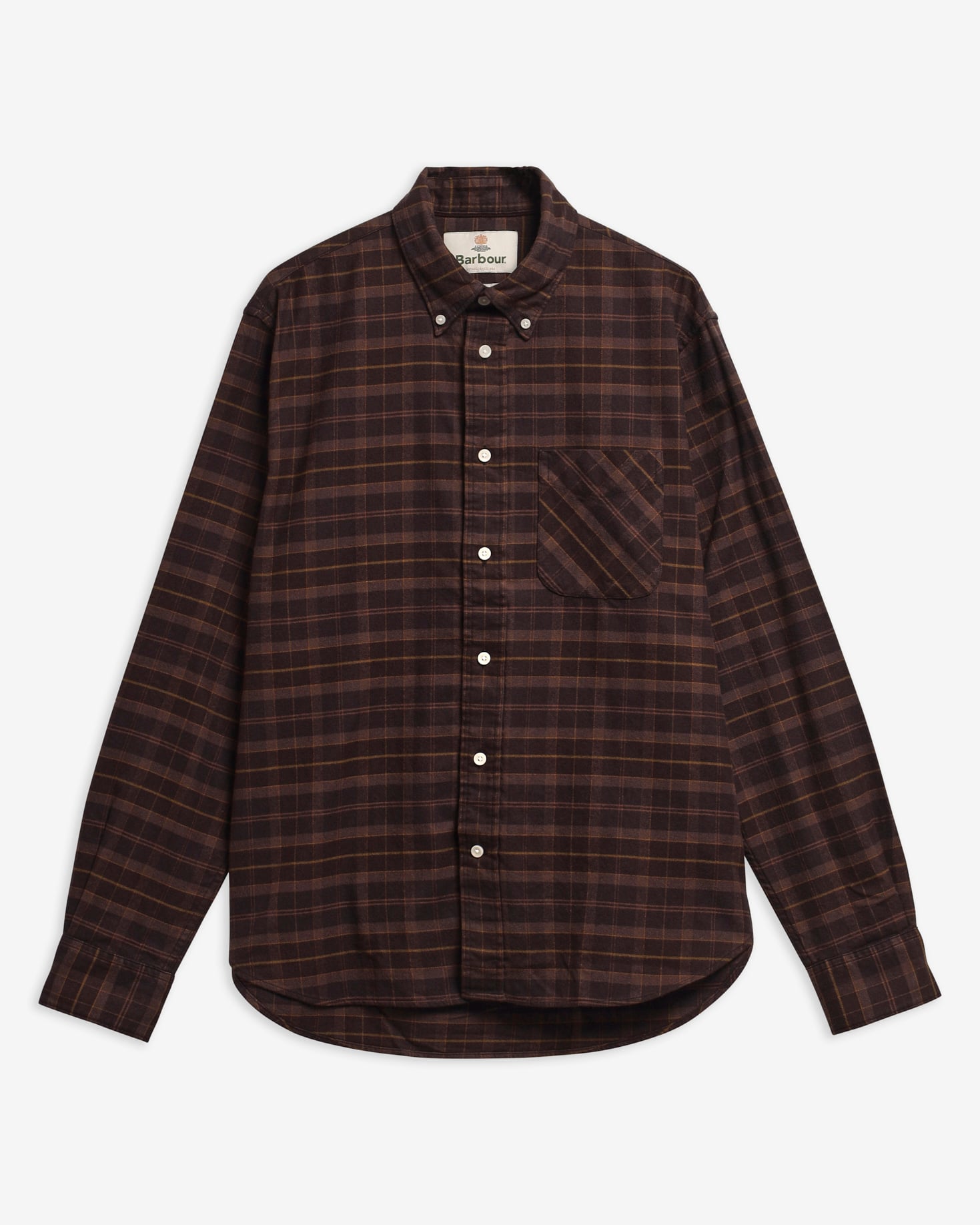 Barbour Hemd Mineral Tartan Authentic Fit Dried Bracken