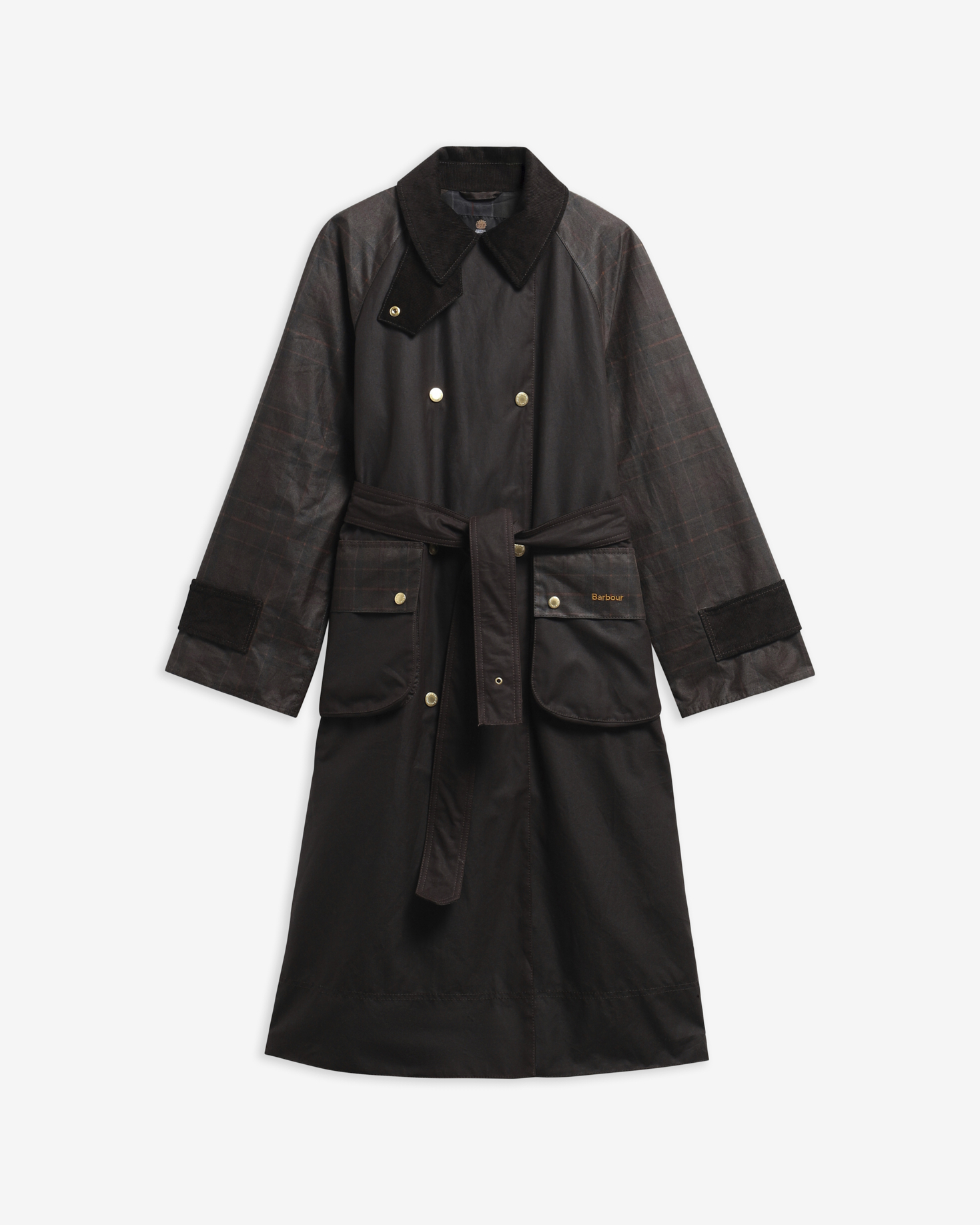 Elva Waxed Trench Coat Rustic/Muted/Mixed Tartan