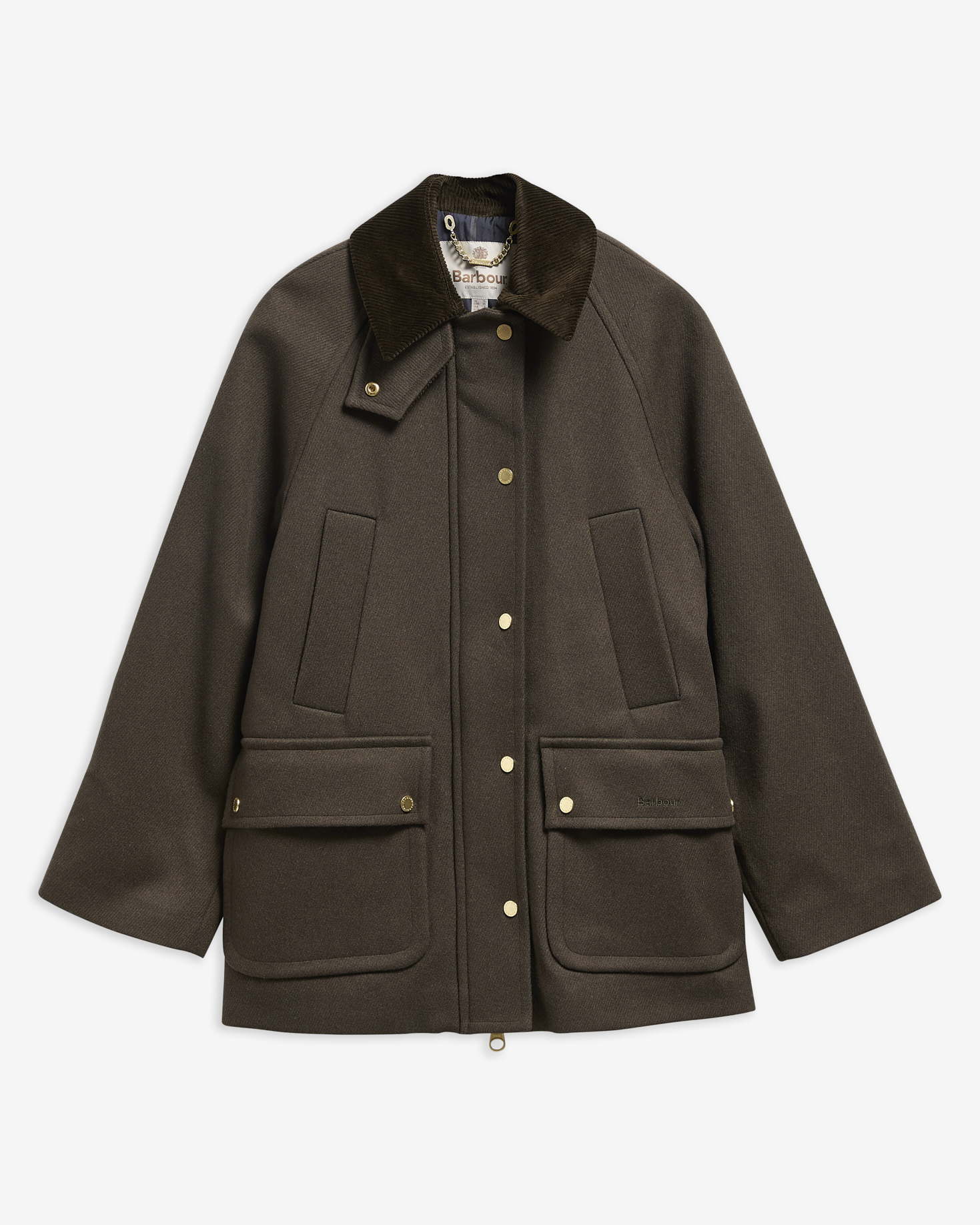 Cappotto da donna Bedale in lana Olive / Shadow Classic