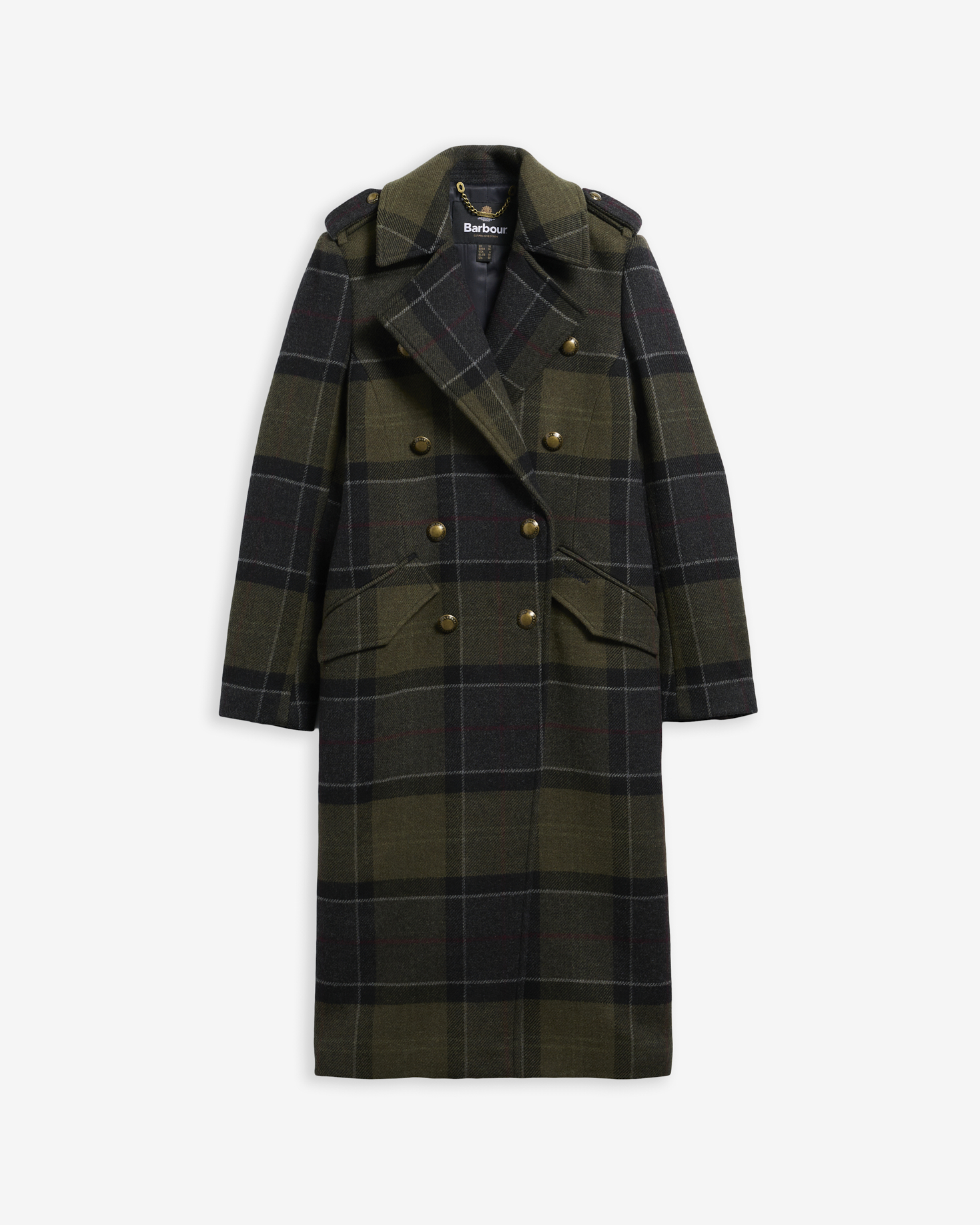 Cottesmore Checked Wool Coat Shadow Classic Tartan