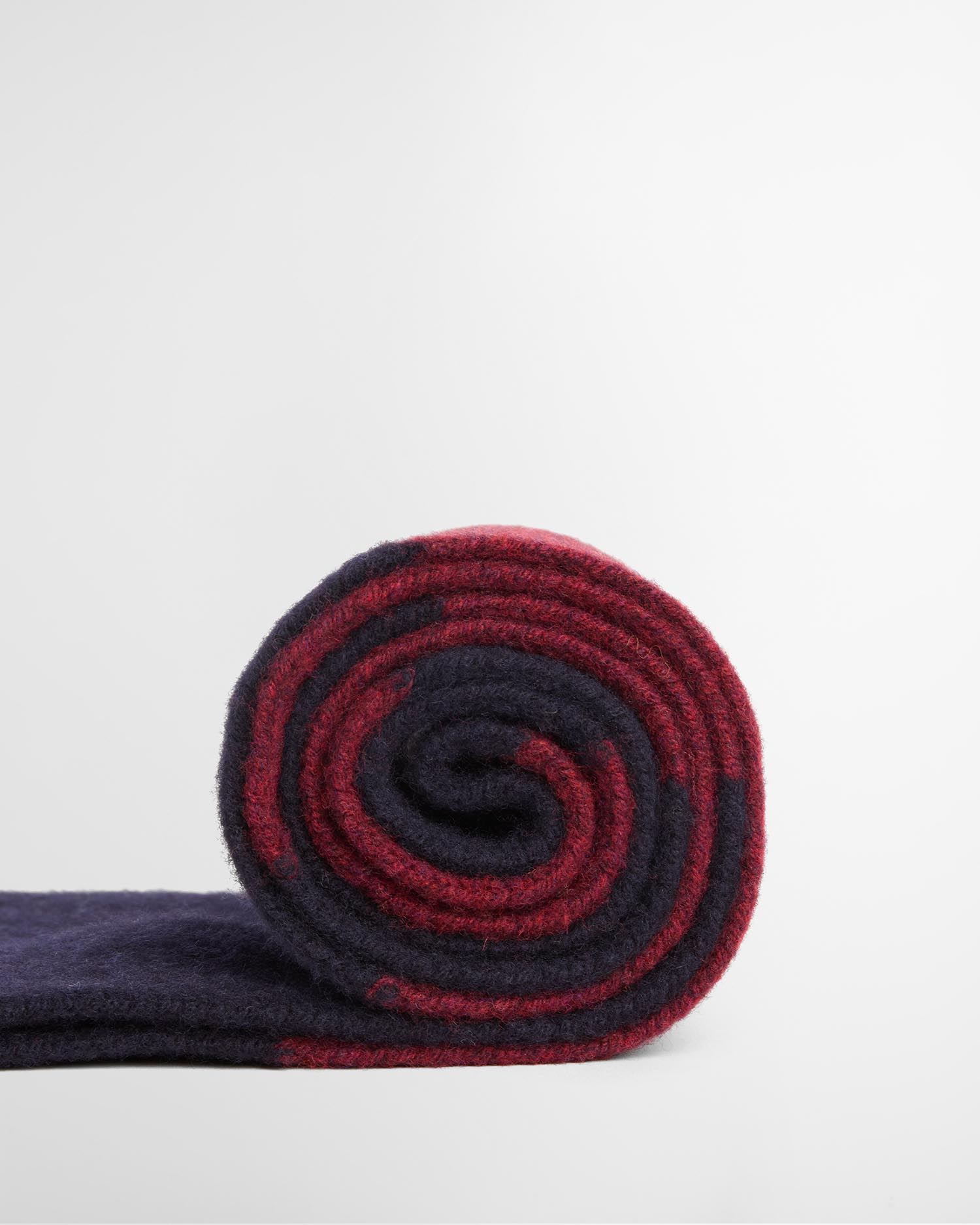 Wollschal Angus Made in Scotland Navy/Merlot