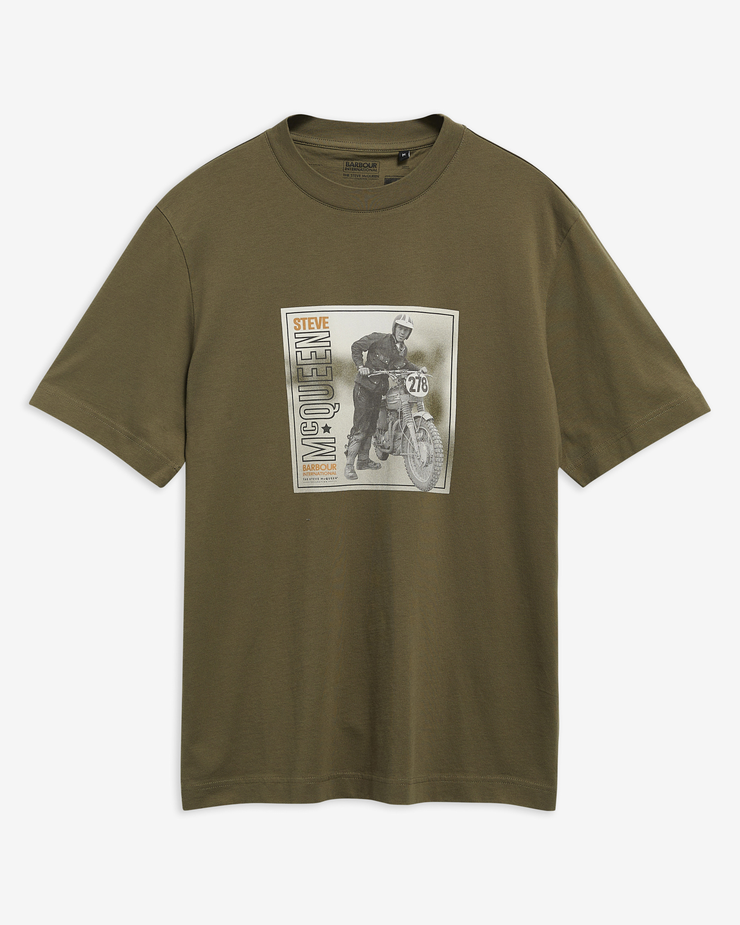 B.Intl T-Shirt Steve McQueen Brandon Graphic Mid Olive