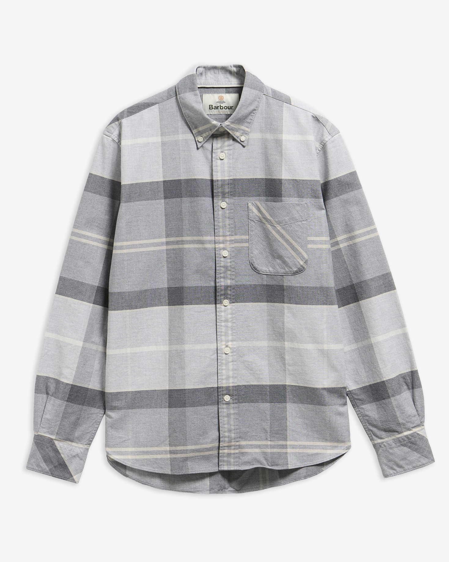 Barbour Hemd Mineral Tartan Dunoon Authentic Fit Ice Granite