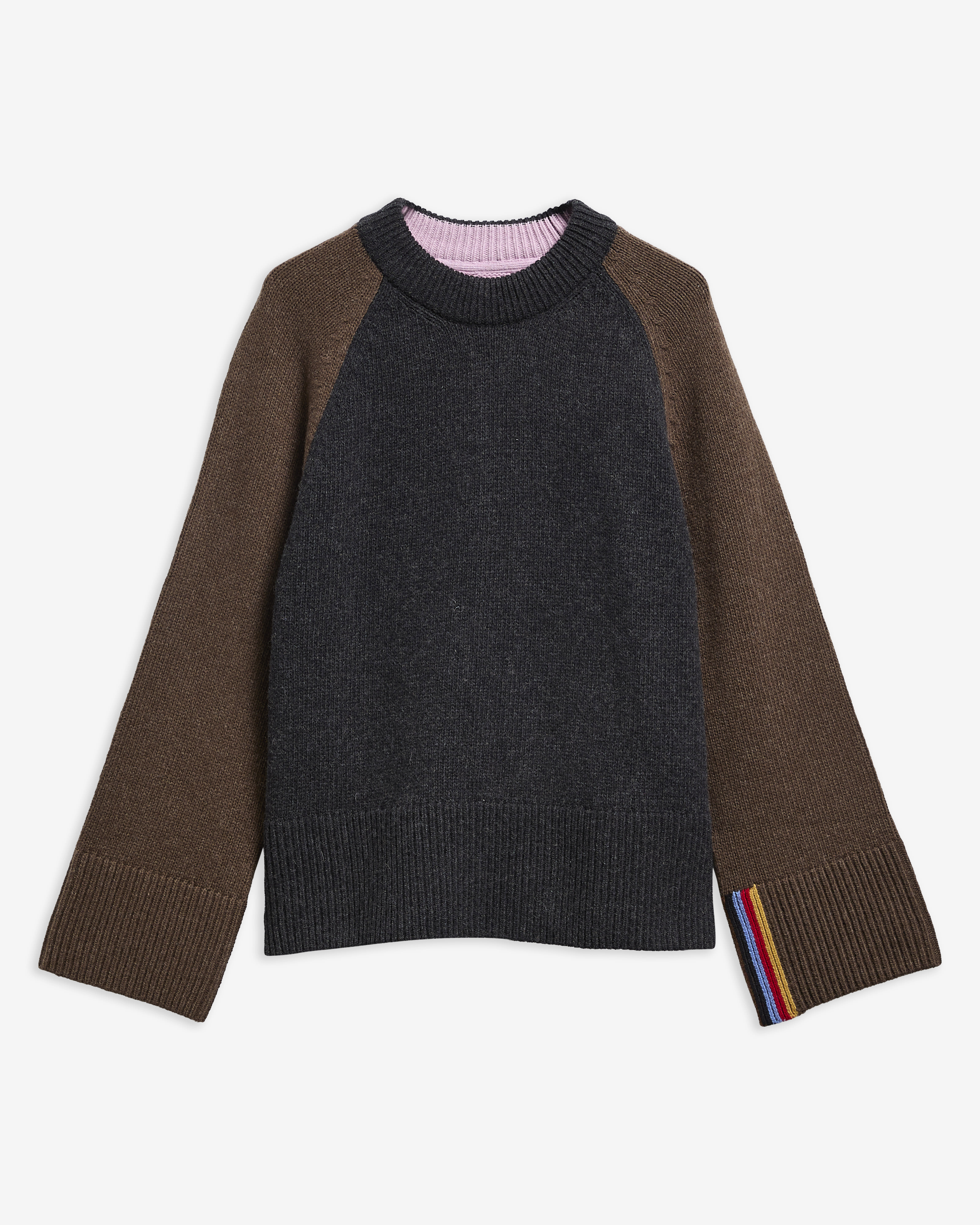 Maglione girocollo in misto lana Tyneside Paul Smith Loves Barbour Black Multi