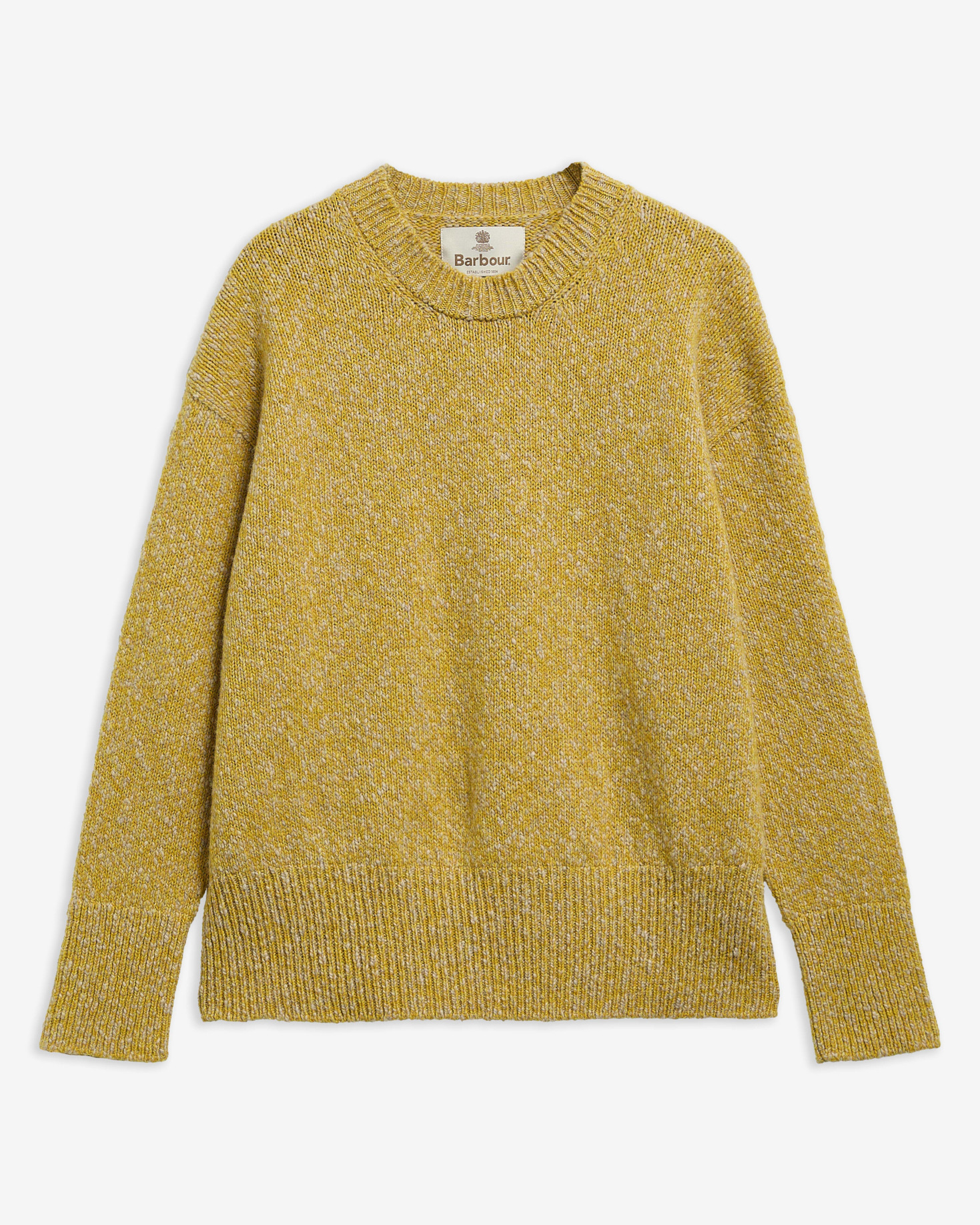 Chester Made in Scotland Wool Crew-Neck Jumper Mustard