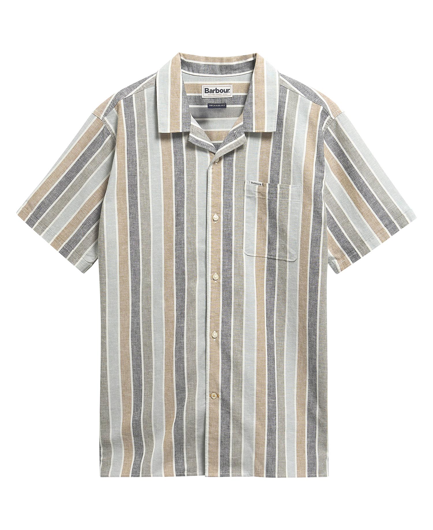 Kurzarmhemd Hayton Striped Dusty Slate