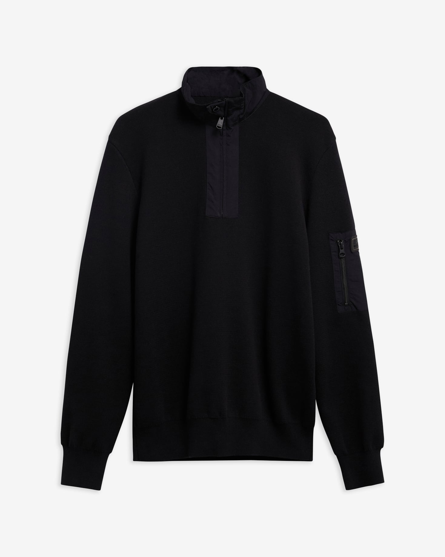 Inline Half-Zip Jumper Black