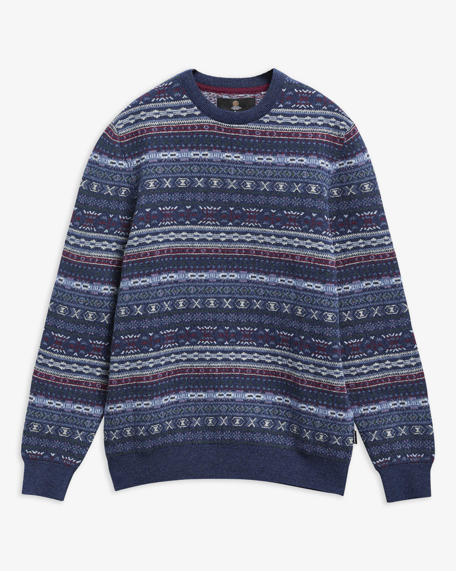 Maglione girocollo Dalehead Fair Isle Inky Blue