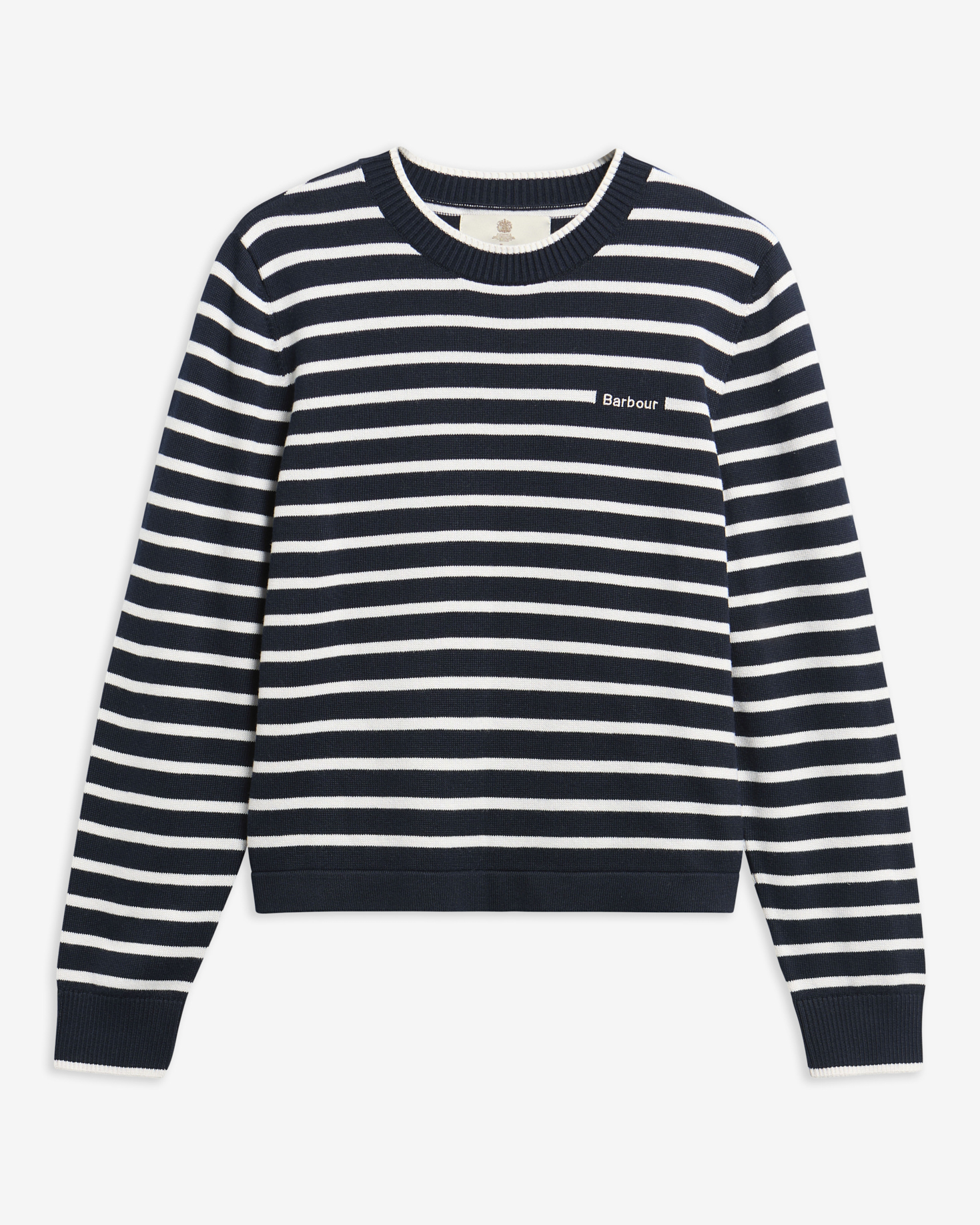 Emmy Striped Crew Neck Jumper Darky Navy Stripe