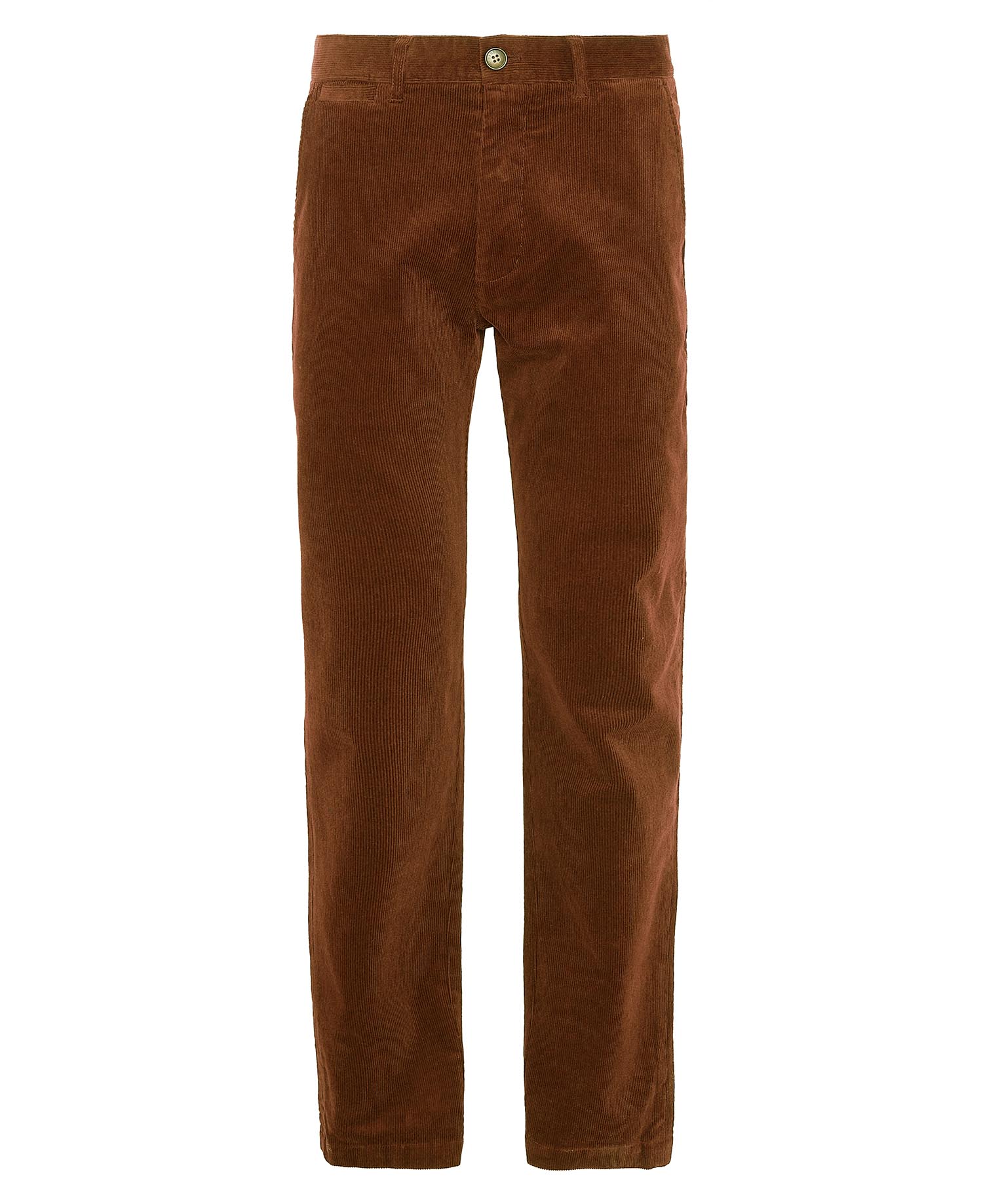Pantaloni in velluto stretch a coste sottili dalla vestibilit&agrave; leggermente aderente