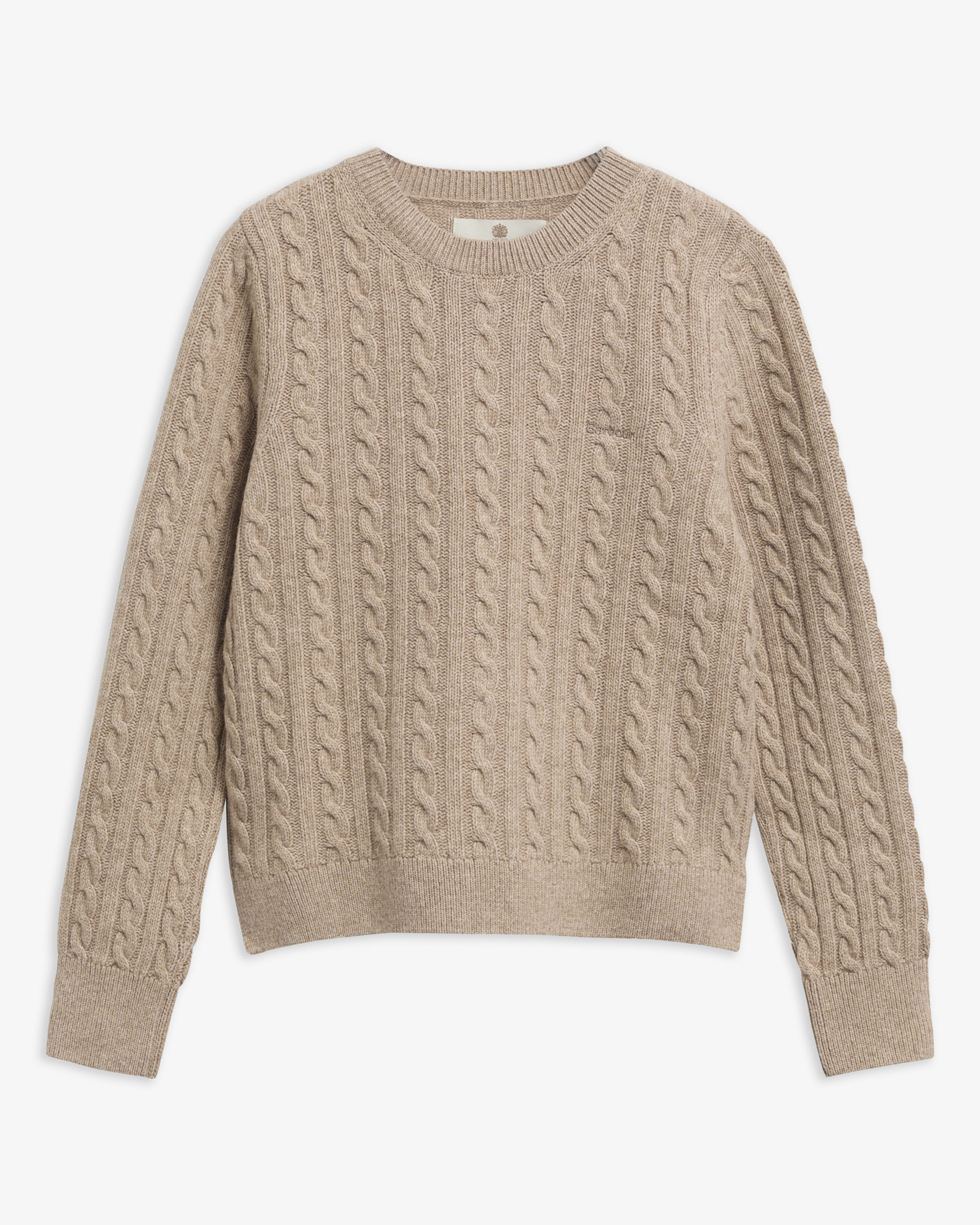 Barbour Pullover Ashdown Relaxed Cable-Knit aus Woll-Mix Honey