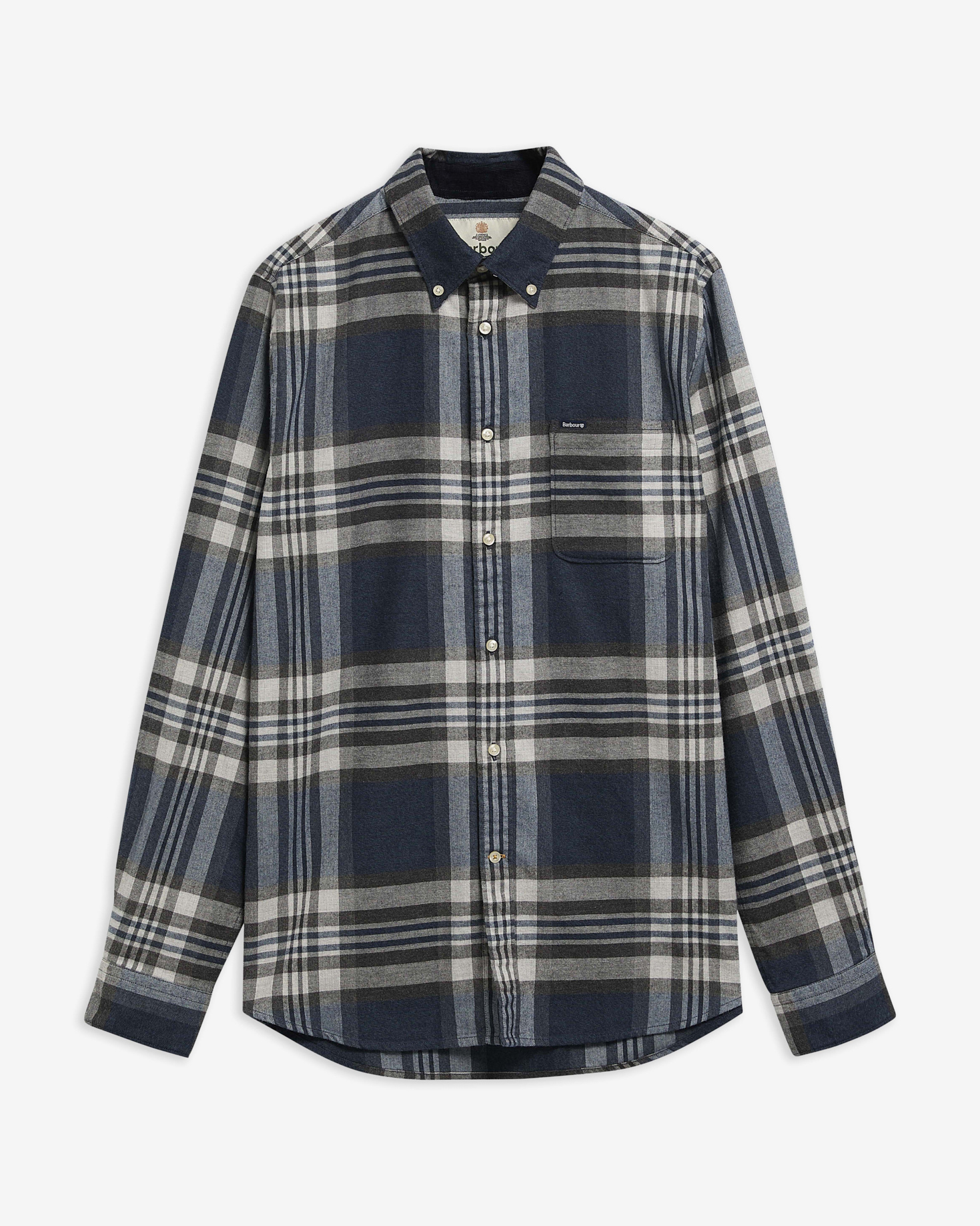 Barbour Hemd Dovedale Tailored Fit Grey Marl