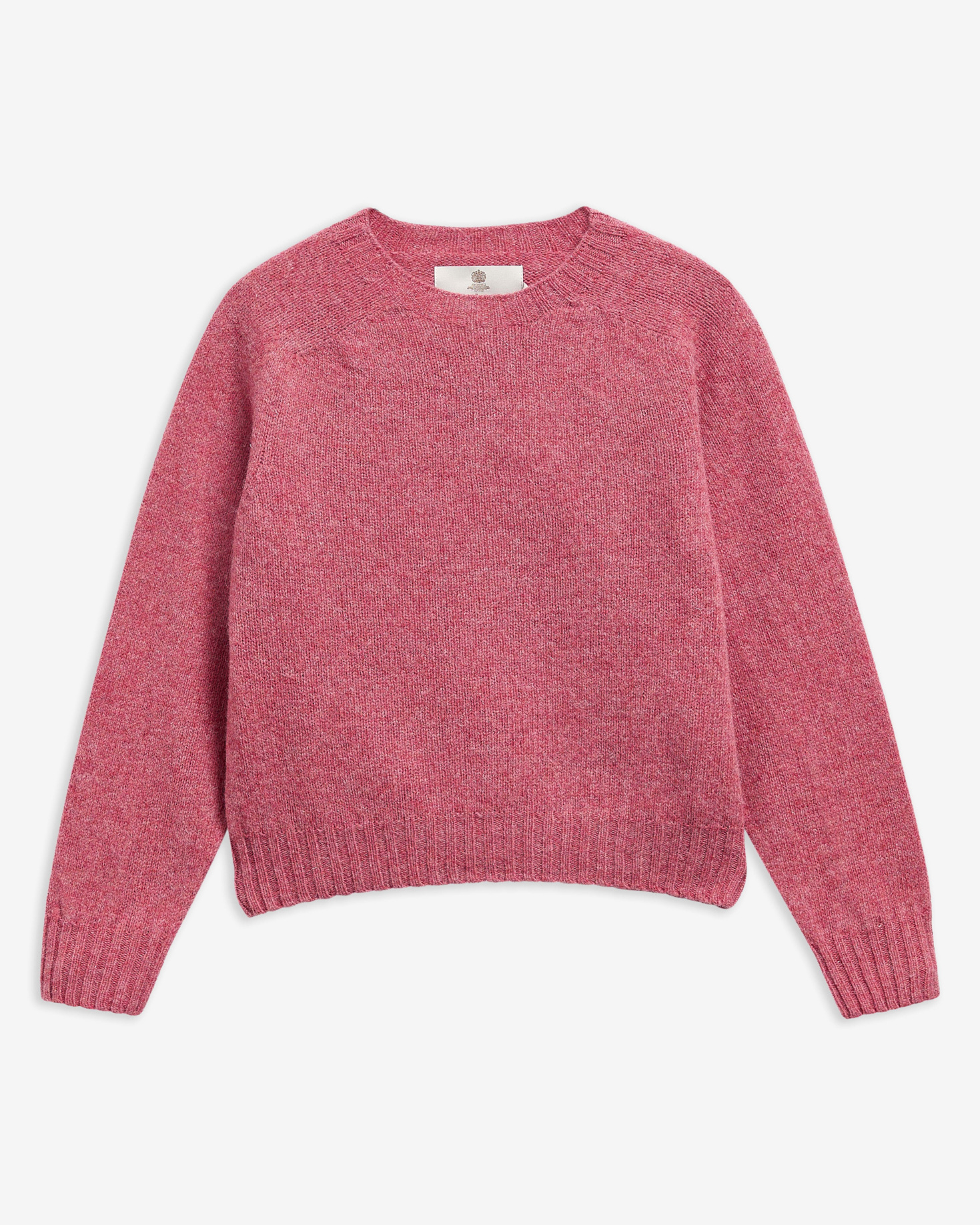 Wollpullover Dawn Rundhalsausschnitt Made in Scotland Raspberry Red
