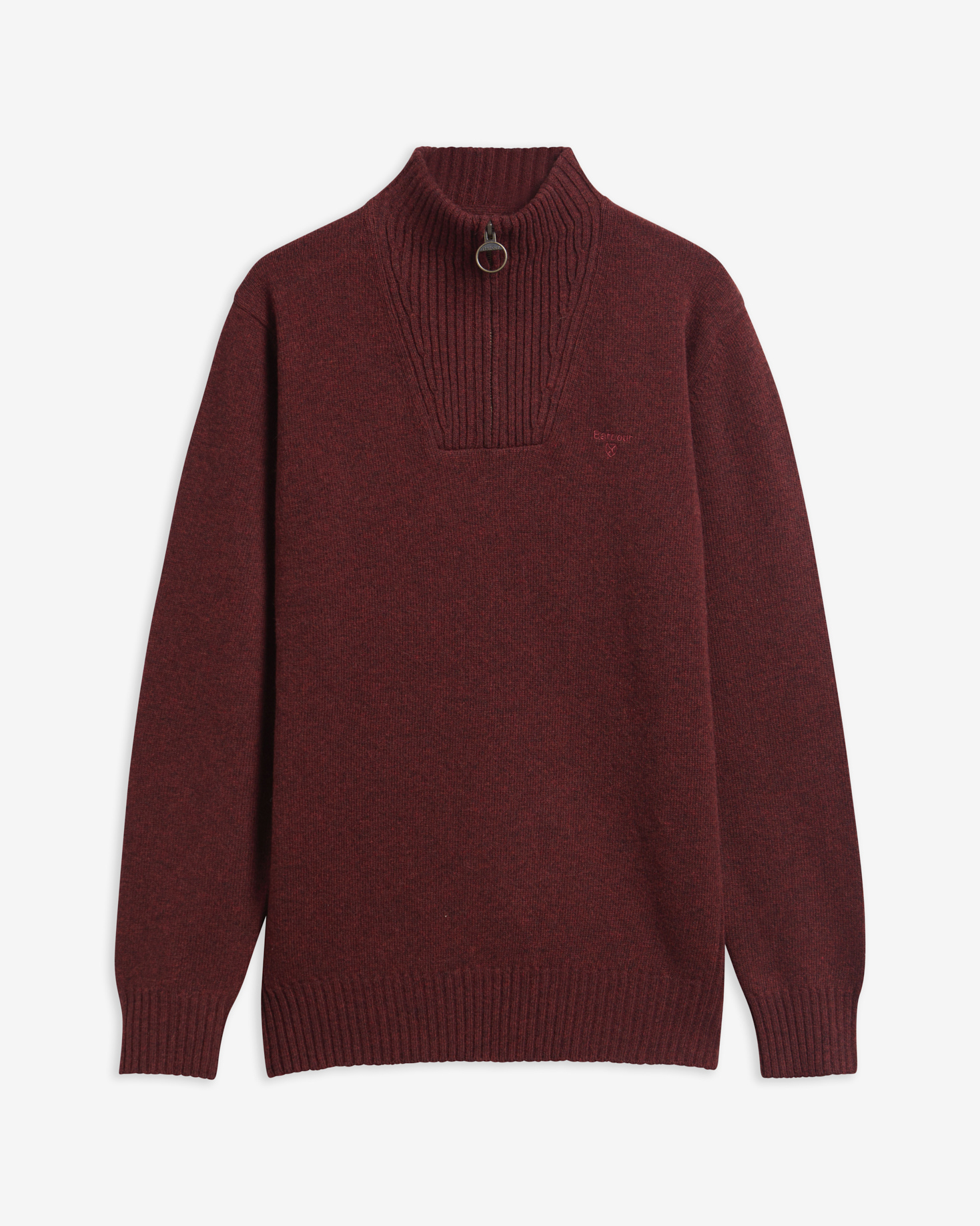 Essential Quarter-Zip Jumper Russet