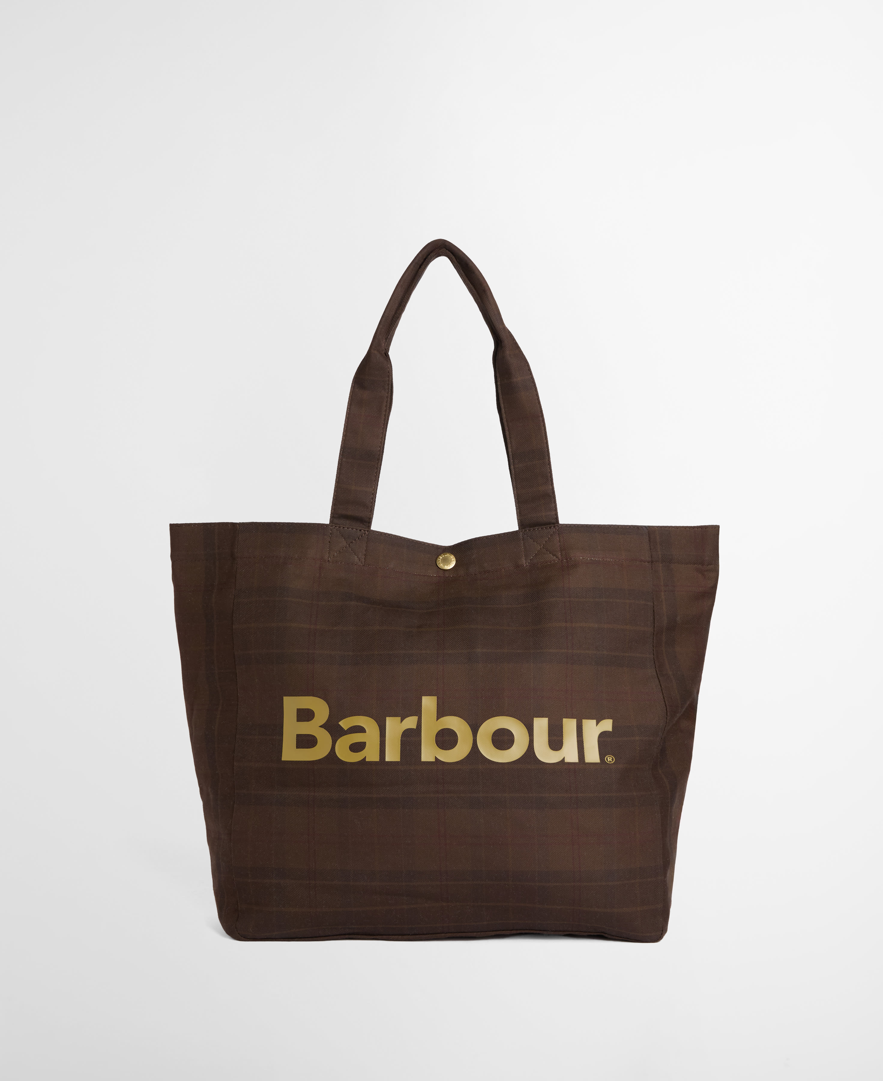 Barbour Tote Bag Overdyed Telfield Tartan Overdyed Muted Tartan