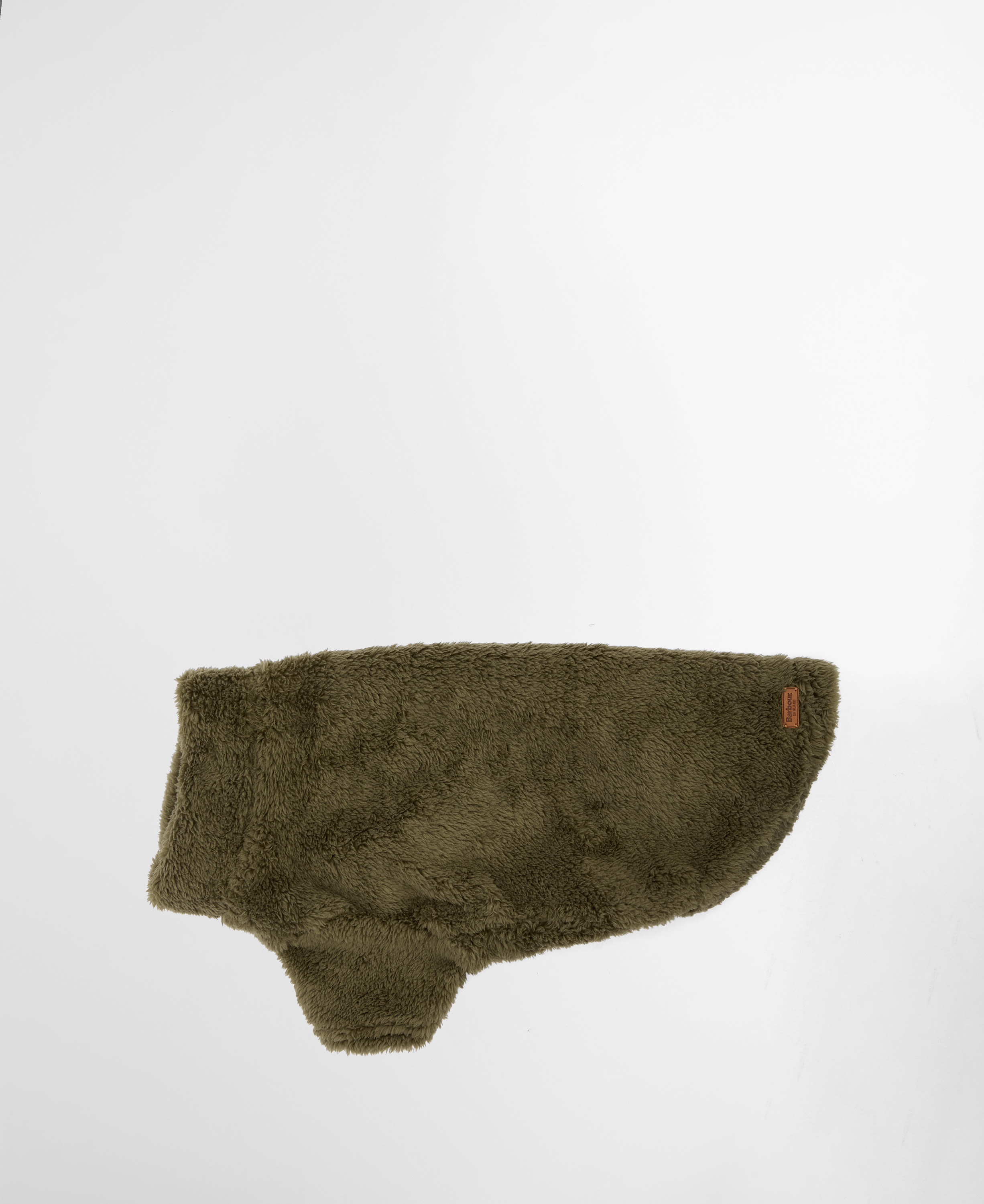 Brindle Fleece Dog Jumper Olive