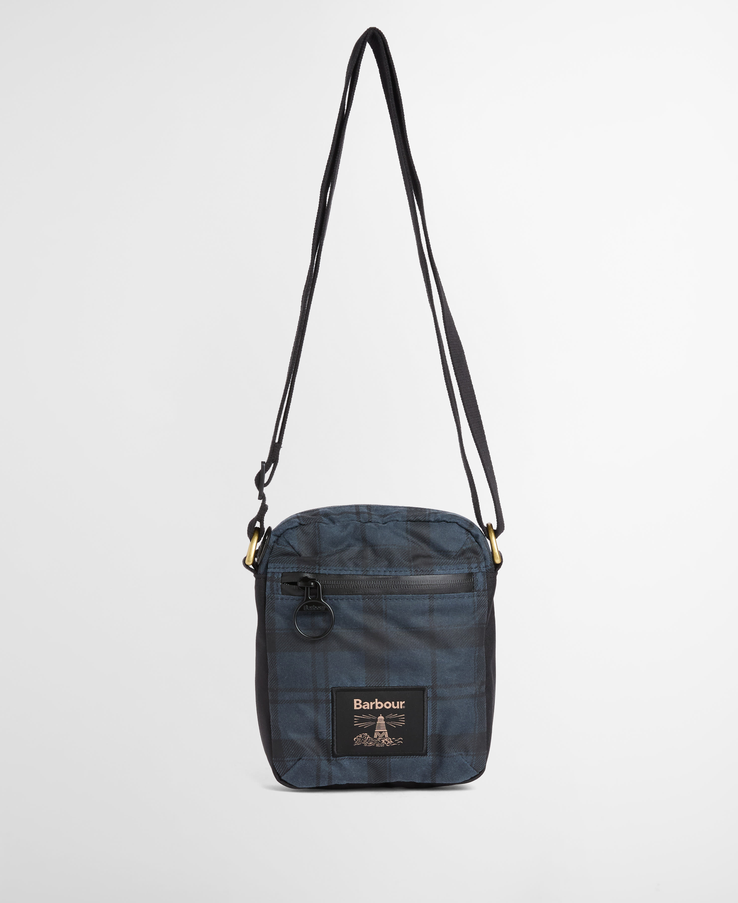 Tasche Field Waxed Crossbody Navy Tartan