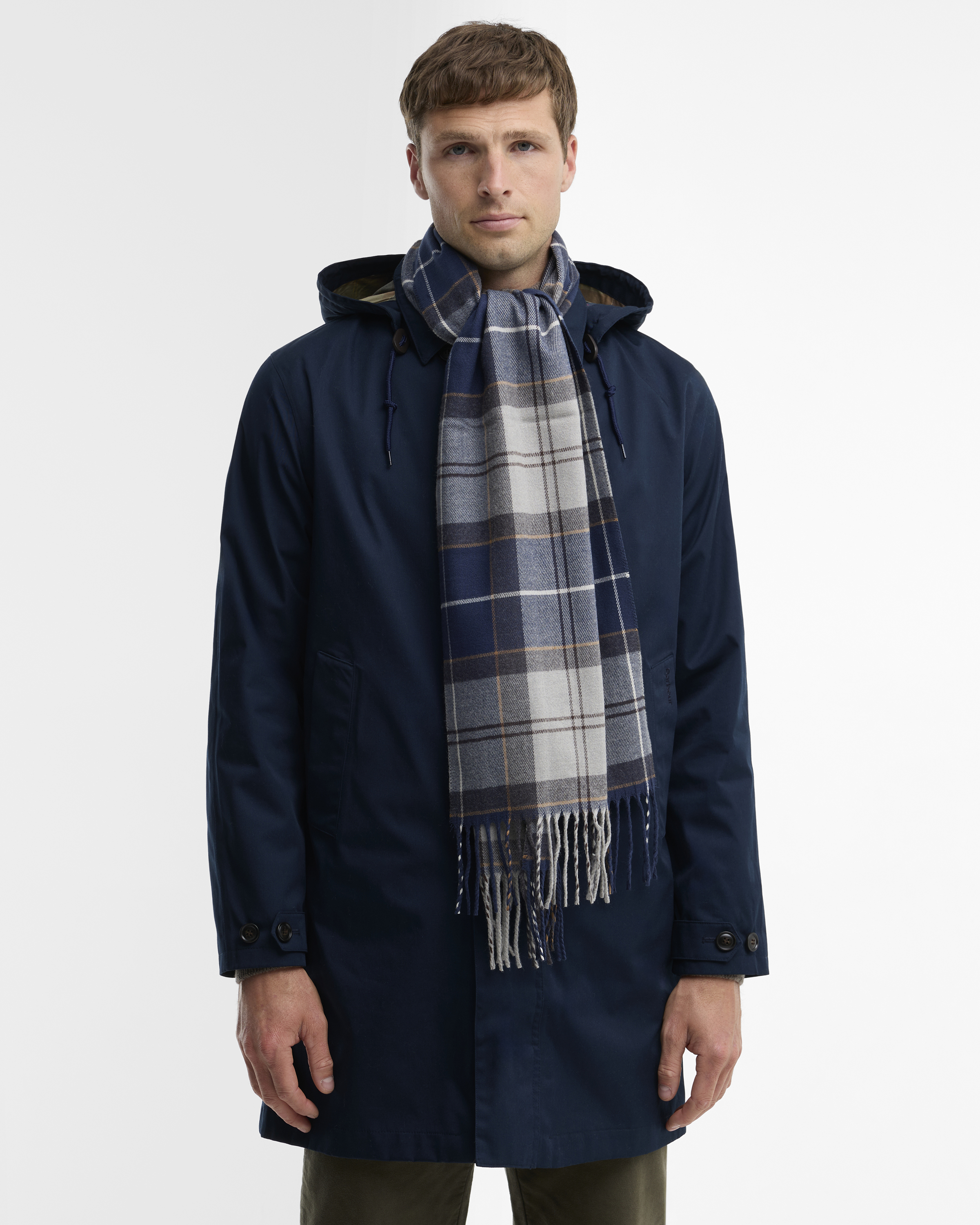 Schal Galingale Tartan Grey Midnight Tartan