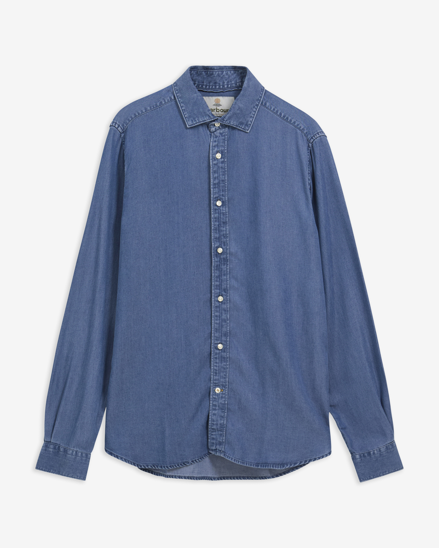 Barbour Hemd Burnett Denim Tailored Fit Denim Blue