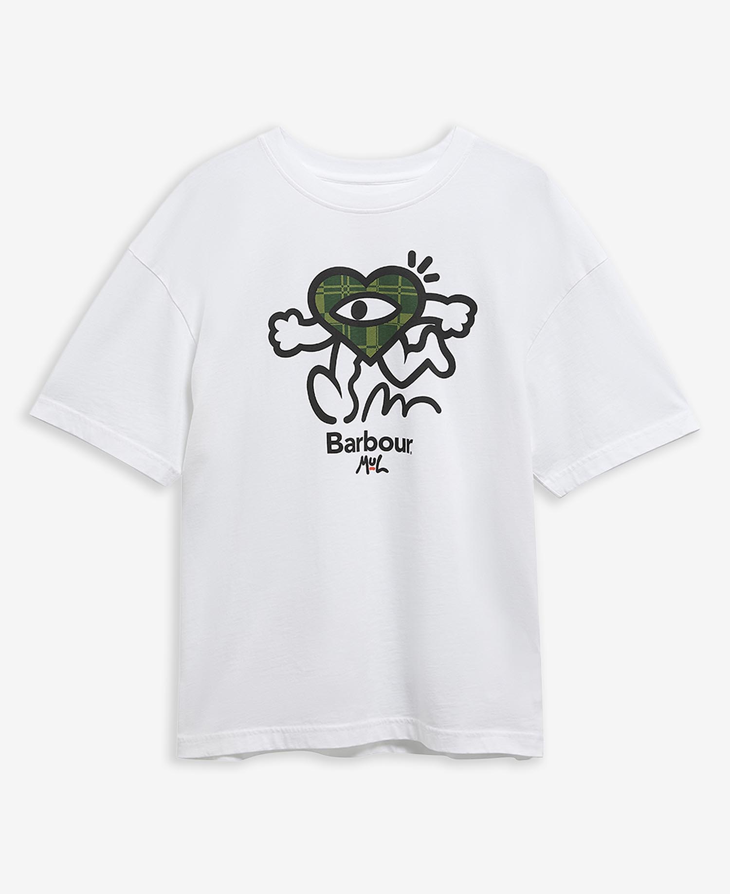 Barbour x Mul T-Shirt Ouseburn Oversized White