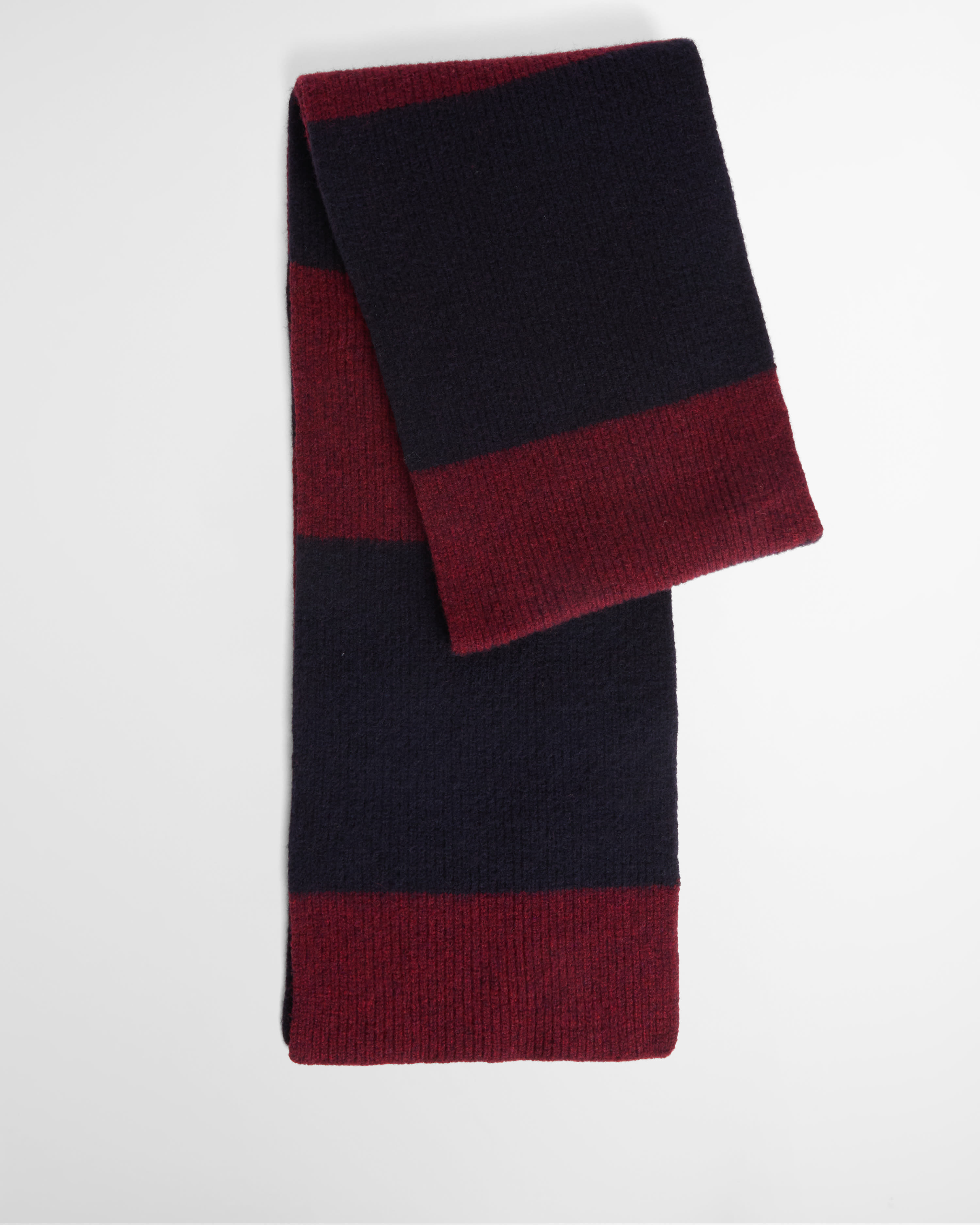 Angus Made in Scotland Wool Scarf Navy/Merlot