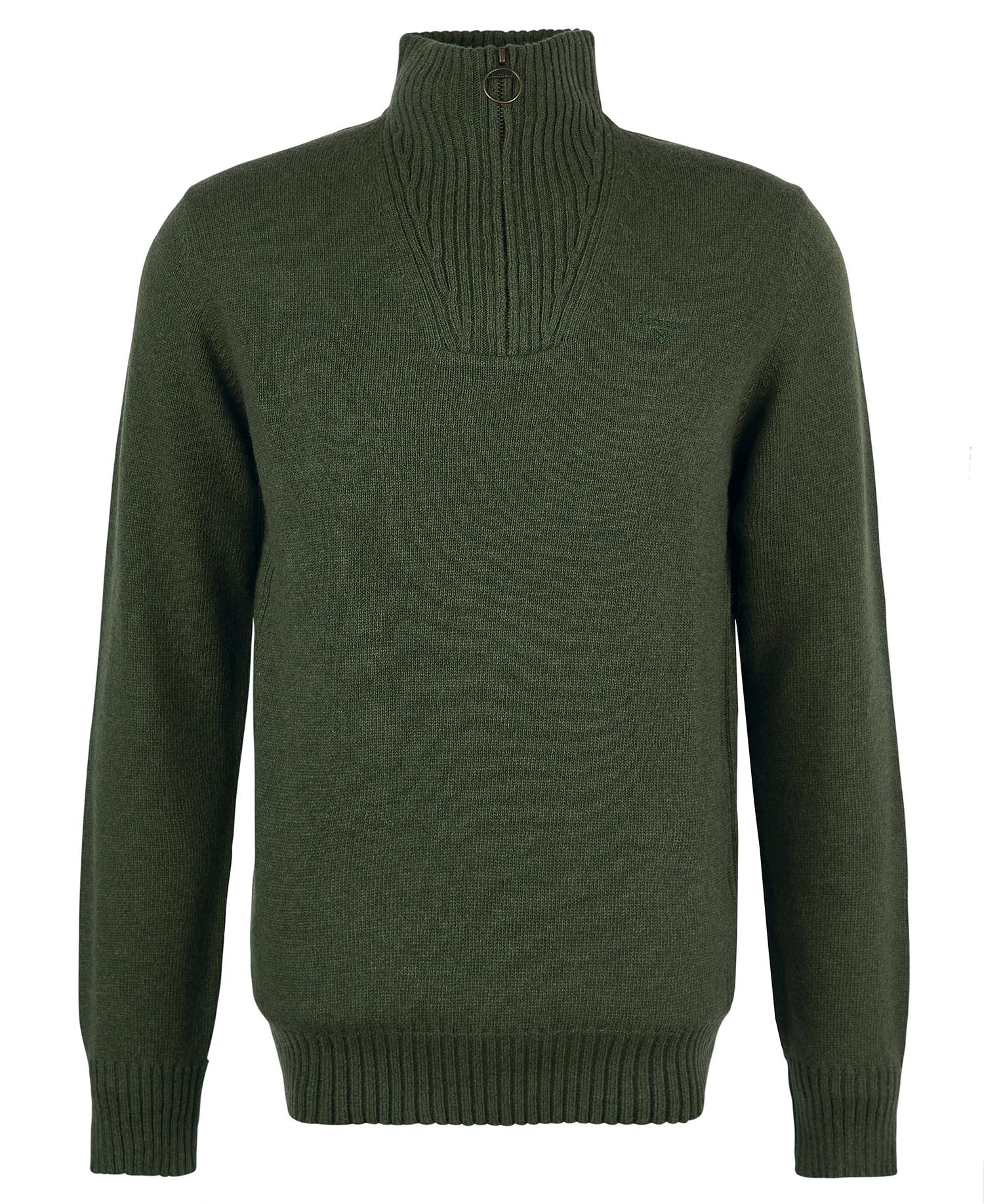 Essential Quarter-Zip Jumper Mid Olive