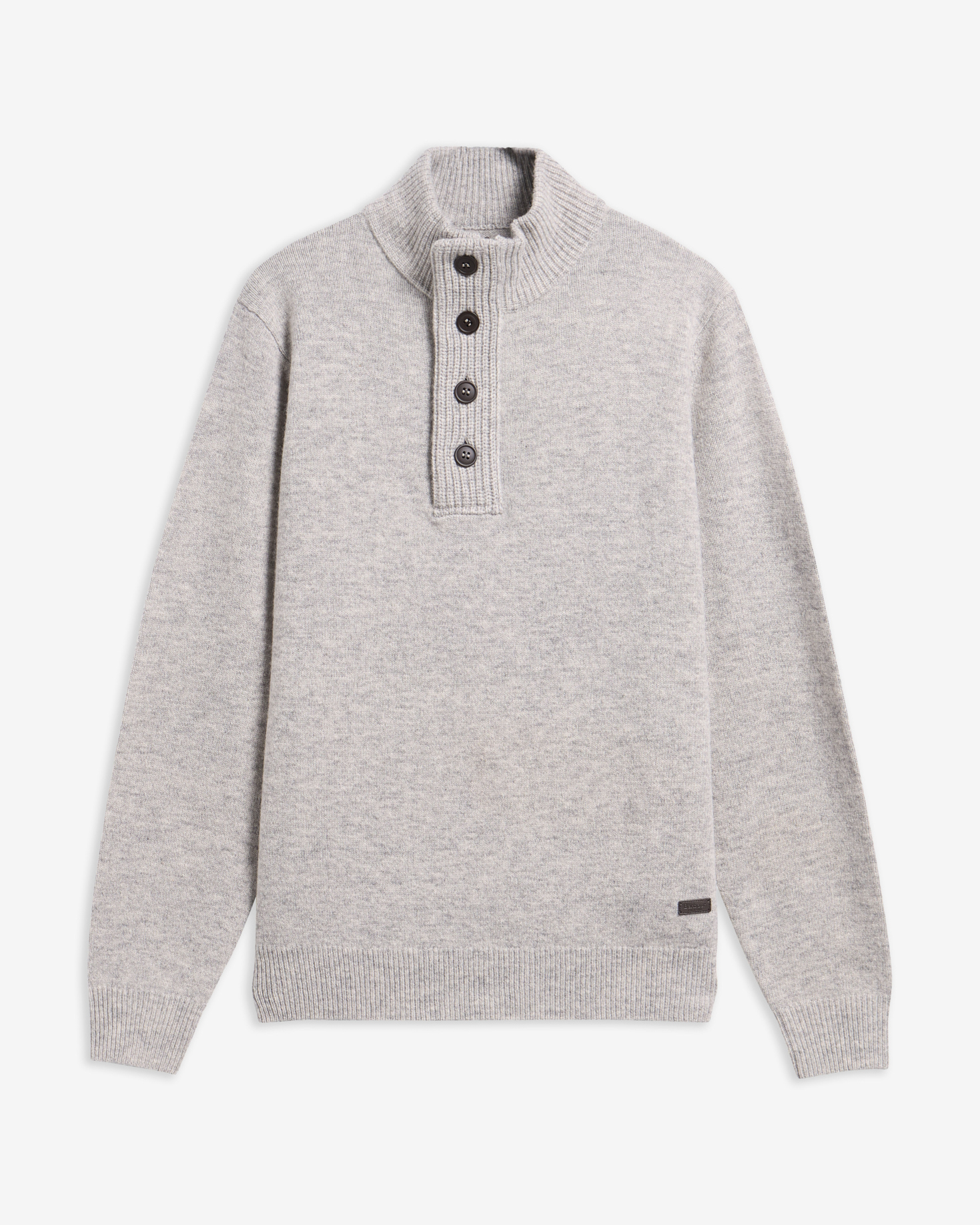 Essential Elbow Patch Jumper Light Grey Marl