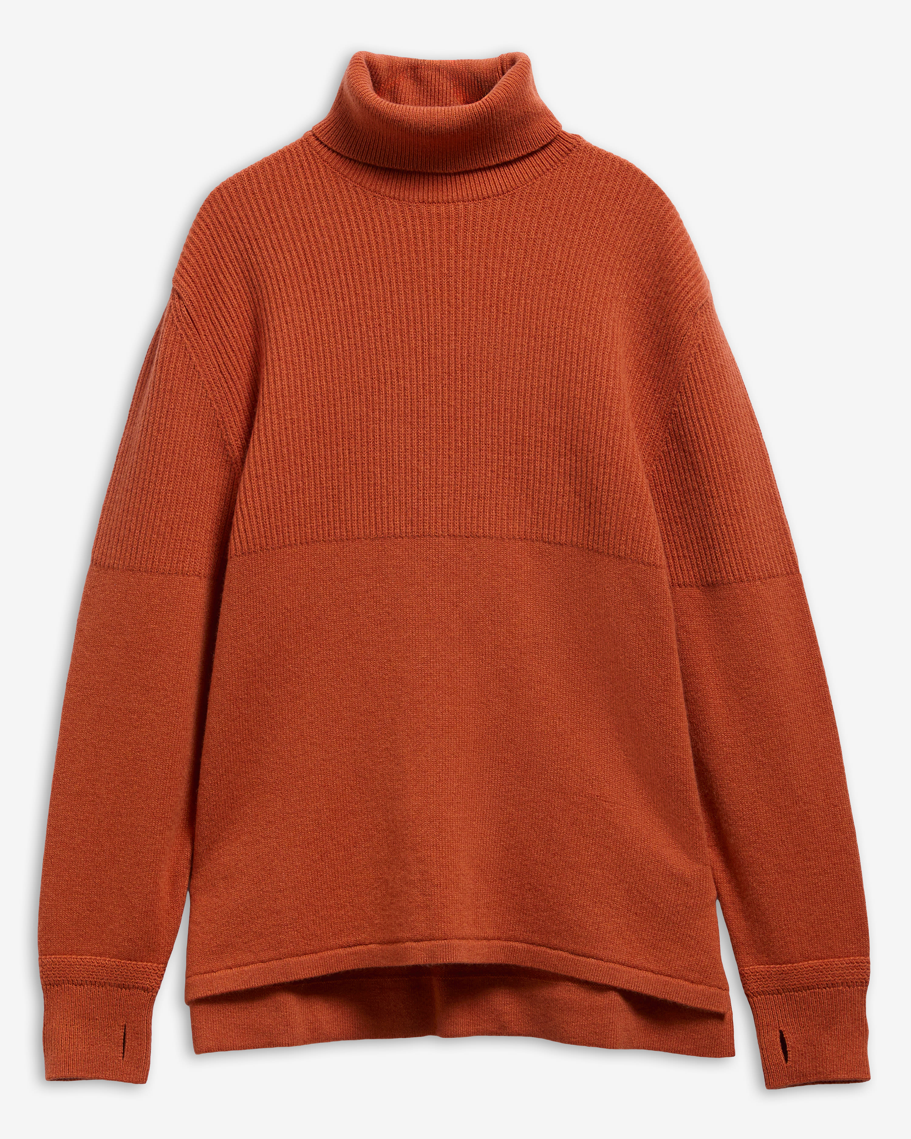 Barbour x Norbit Rollneck Wool Jumper Burnt Orange