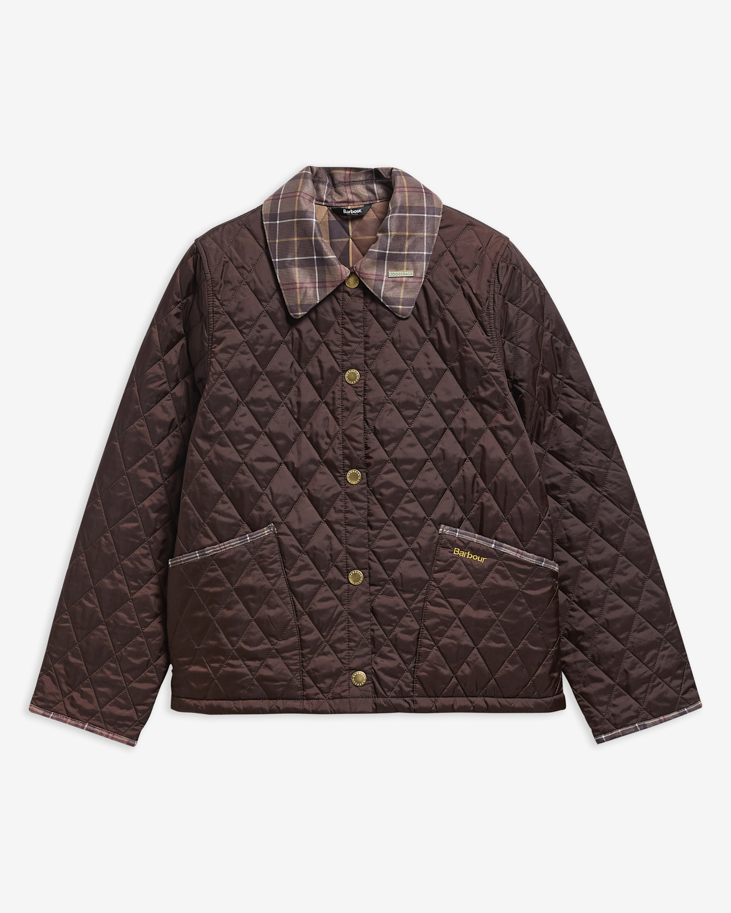 Icons Tartan Collar Cropped Liddesdale Quilted Jacket Rustic/Muted