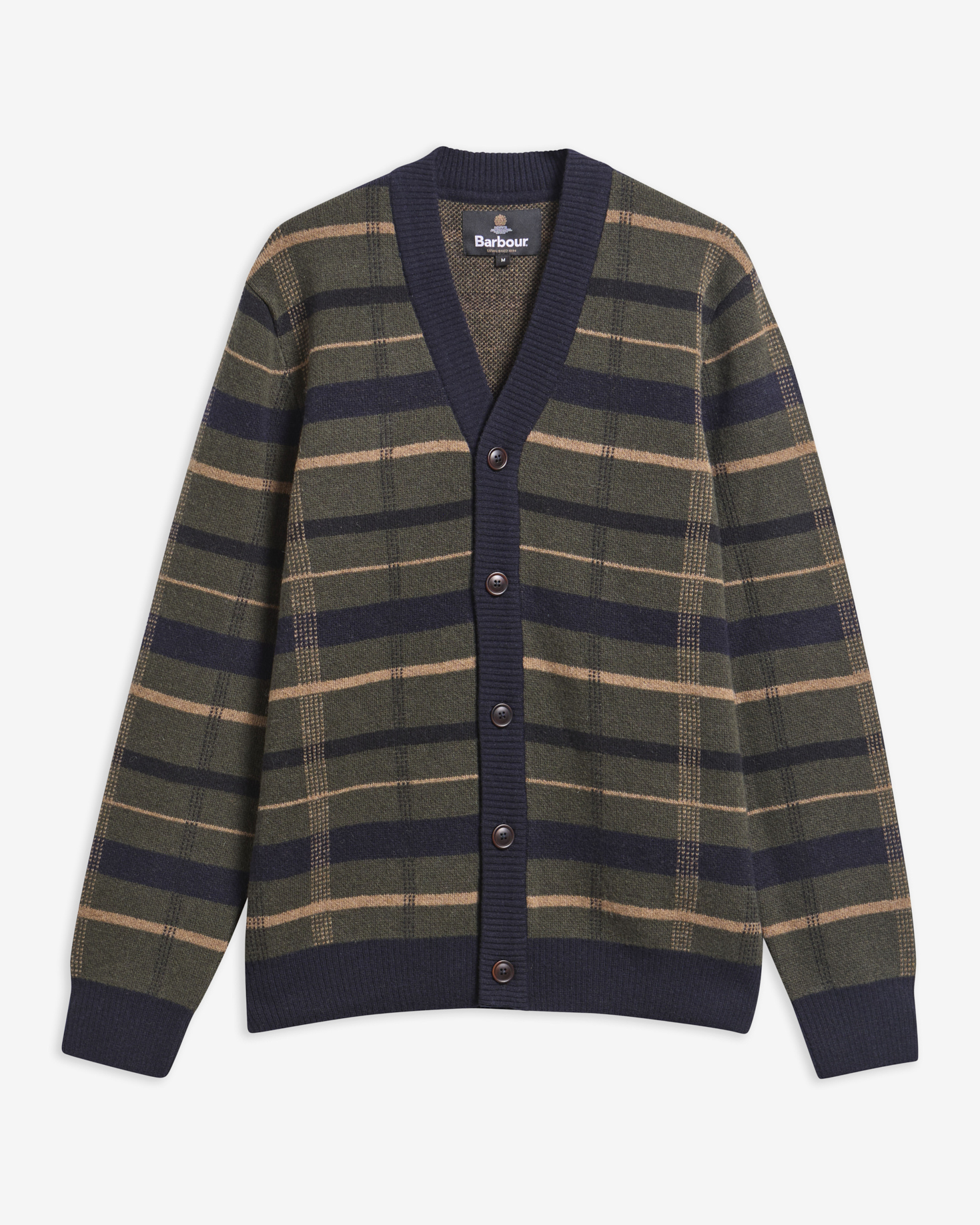 Kane Tartan Cardigan Navy