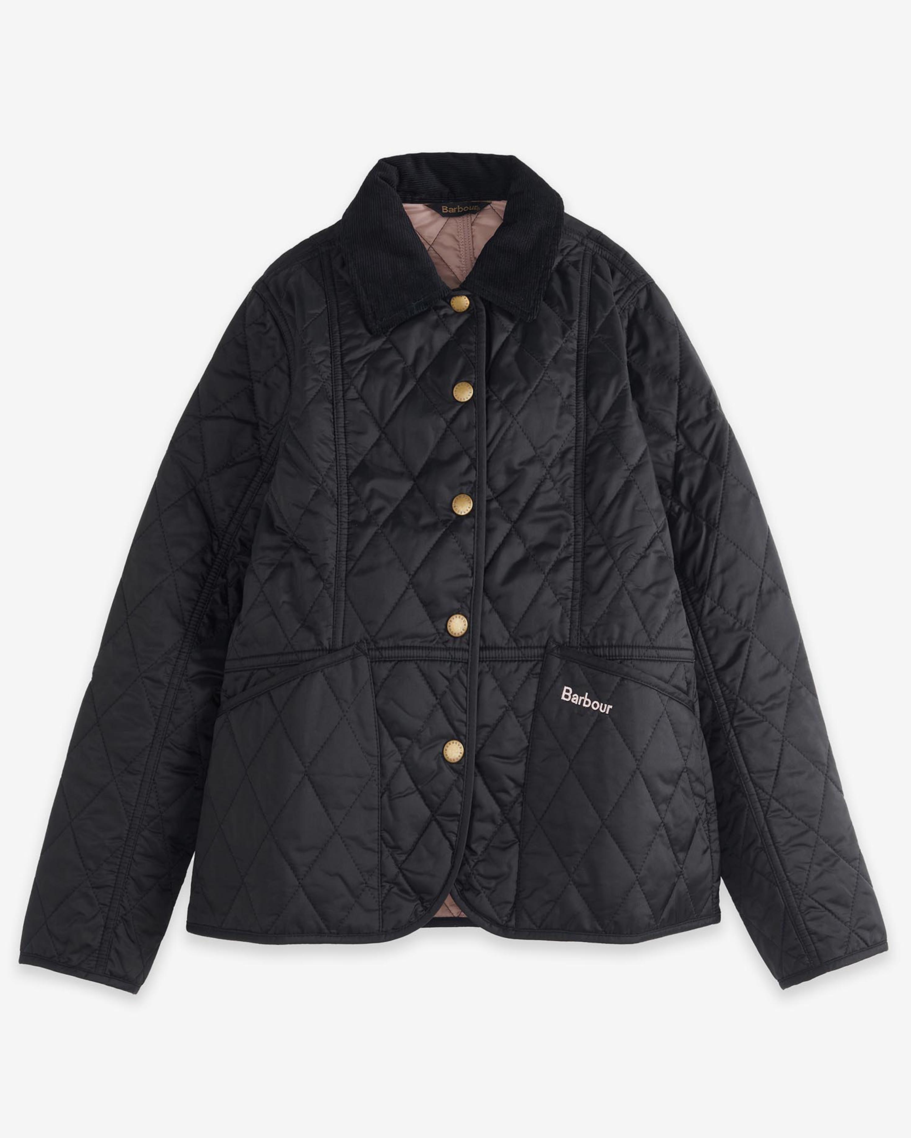 Girls Summer Liddesdale Quilted Jacket Black-Gardenia
