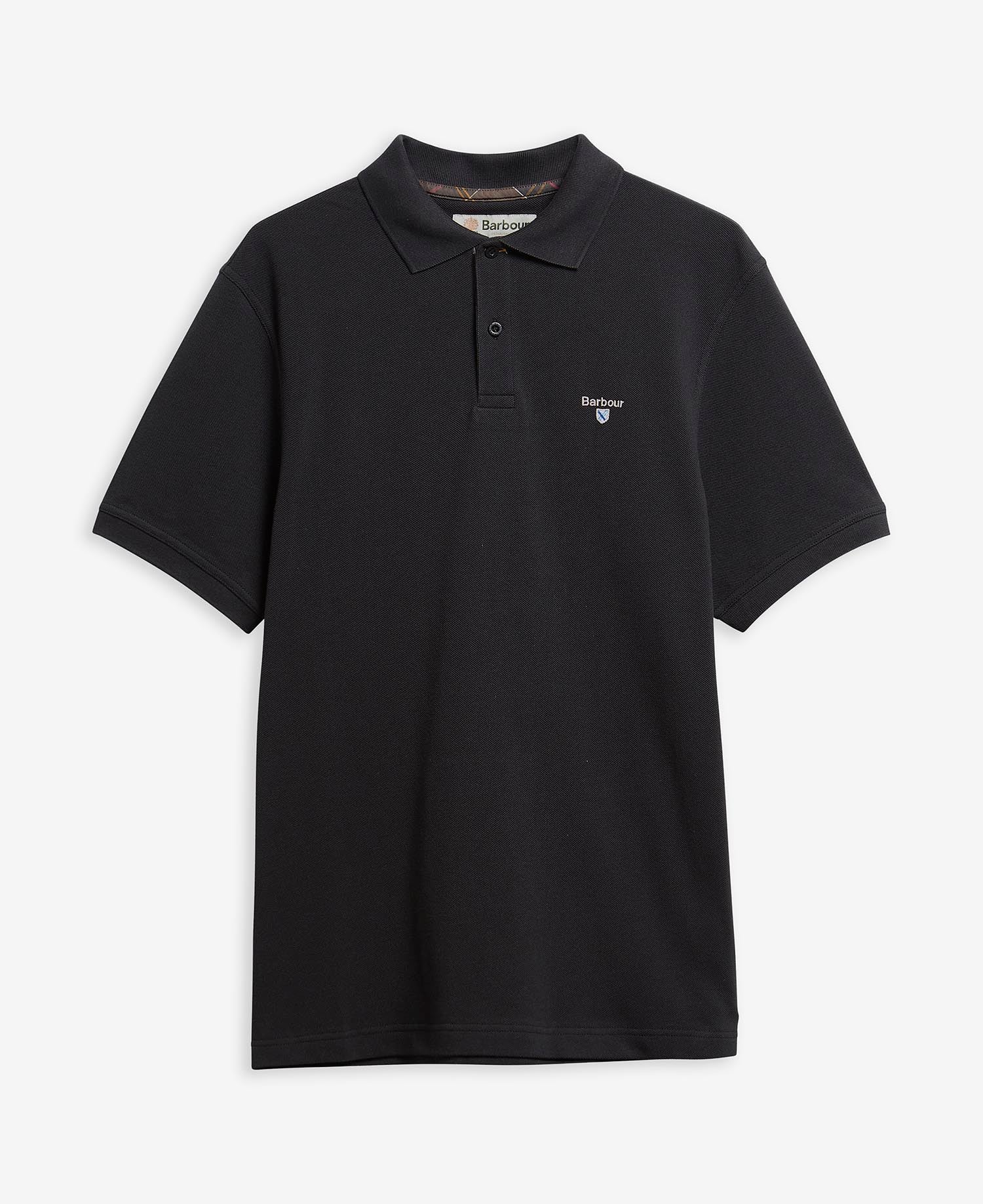 Tartan Pique Polo Shirt Black/Classic