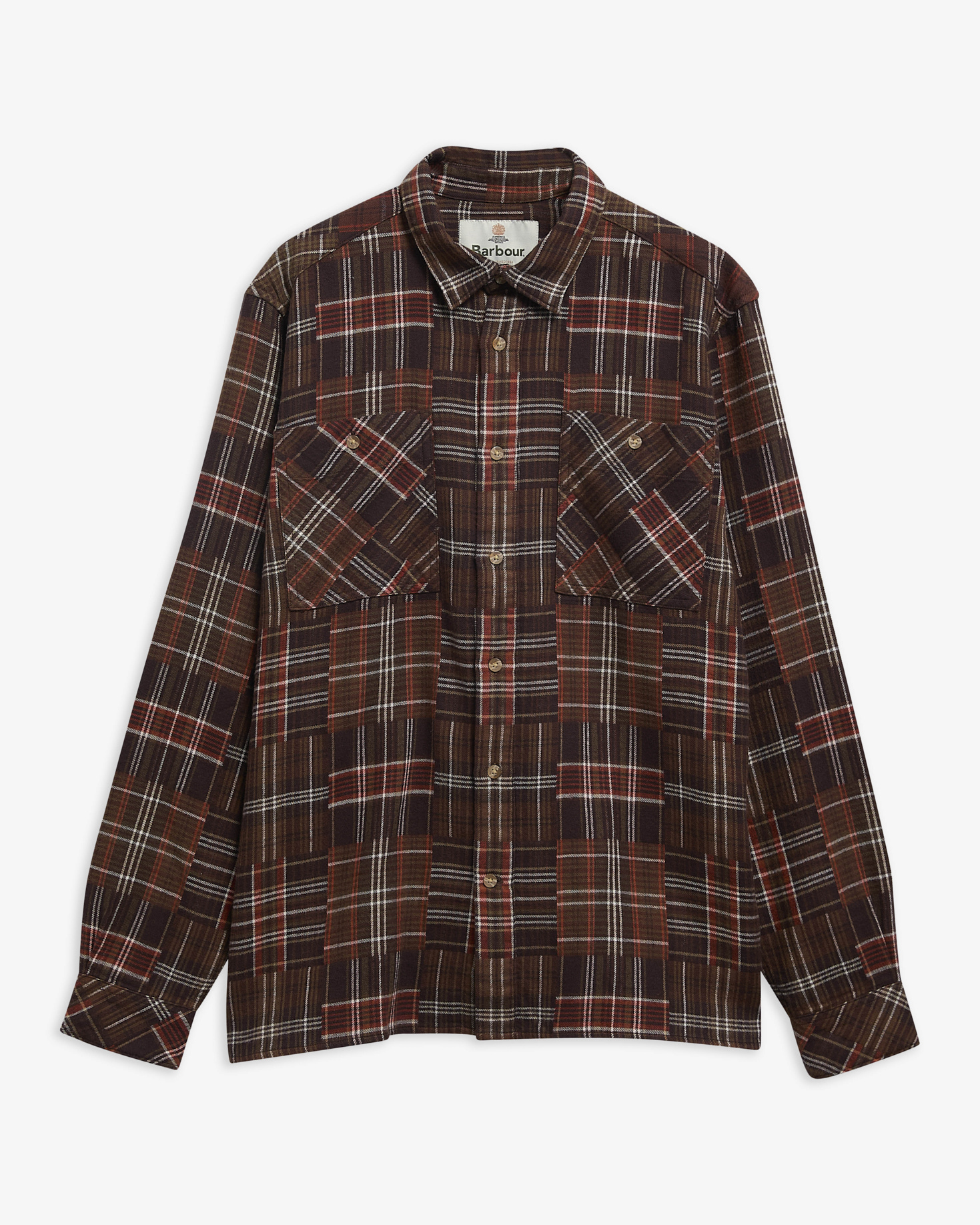 Cartrake Relaxed Patchwork Shirt Brown